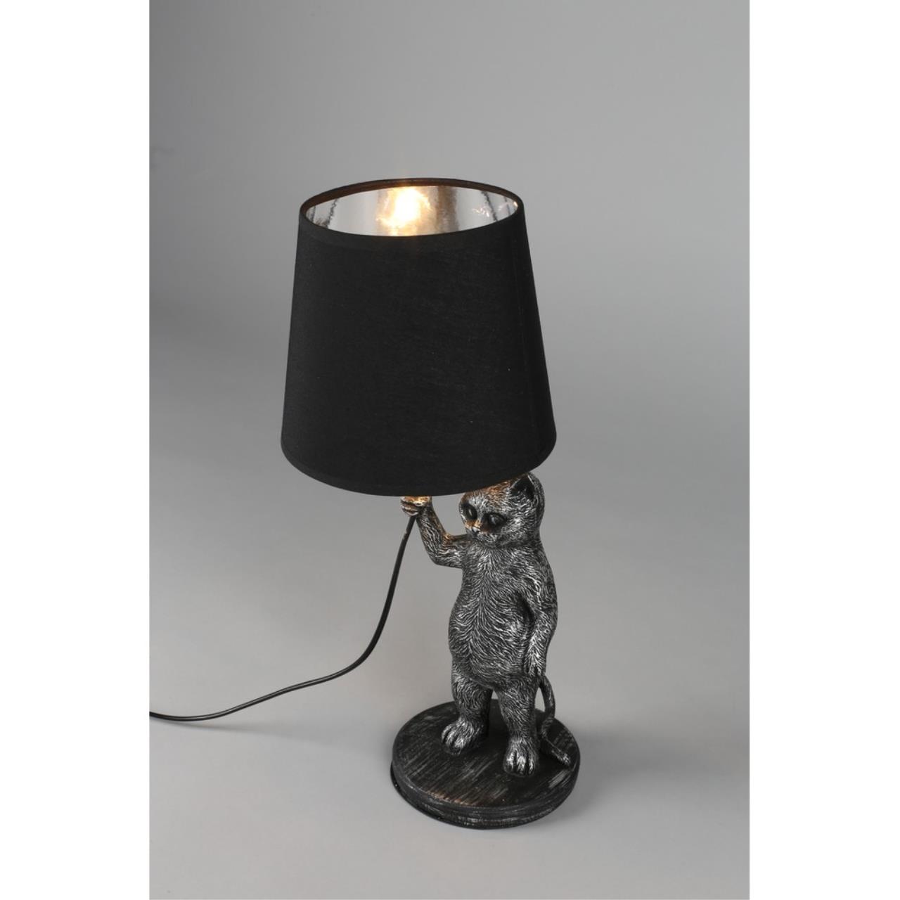Декоративная настольная лампа Omnilux PADOVA OML-19824-01, цвет черный - фото 5
