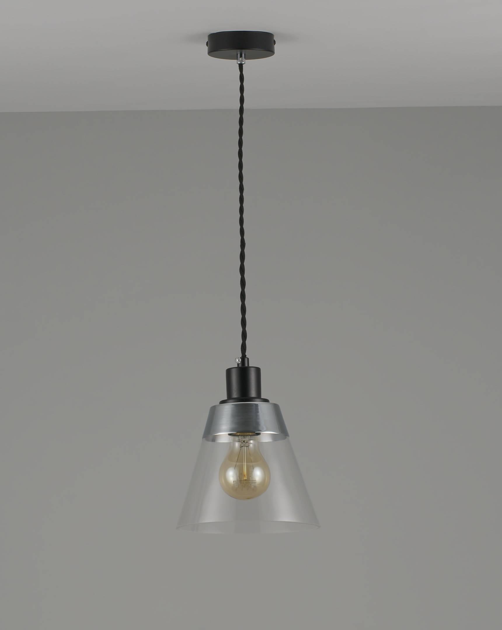 Подвесной светильник Moderli BRIZZI V2782-1P, цвет черный;прозрачный УТ000023952 - фото 5