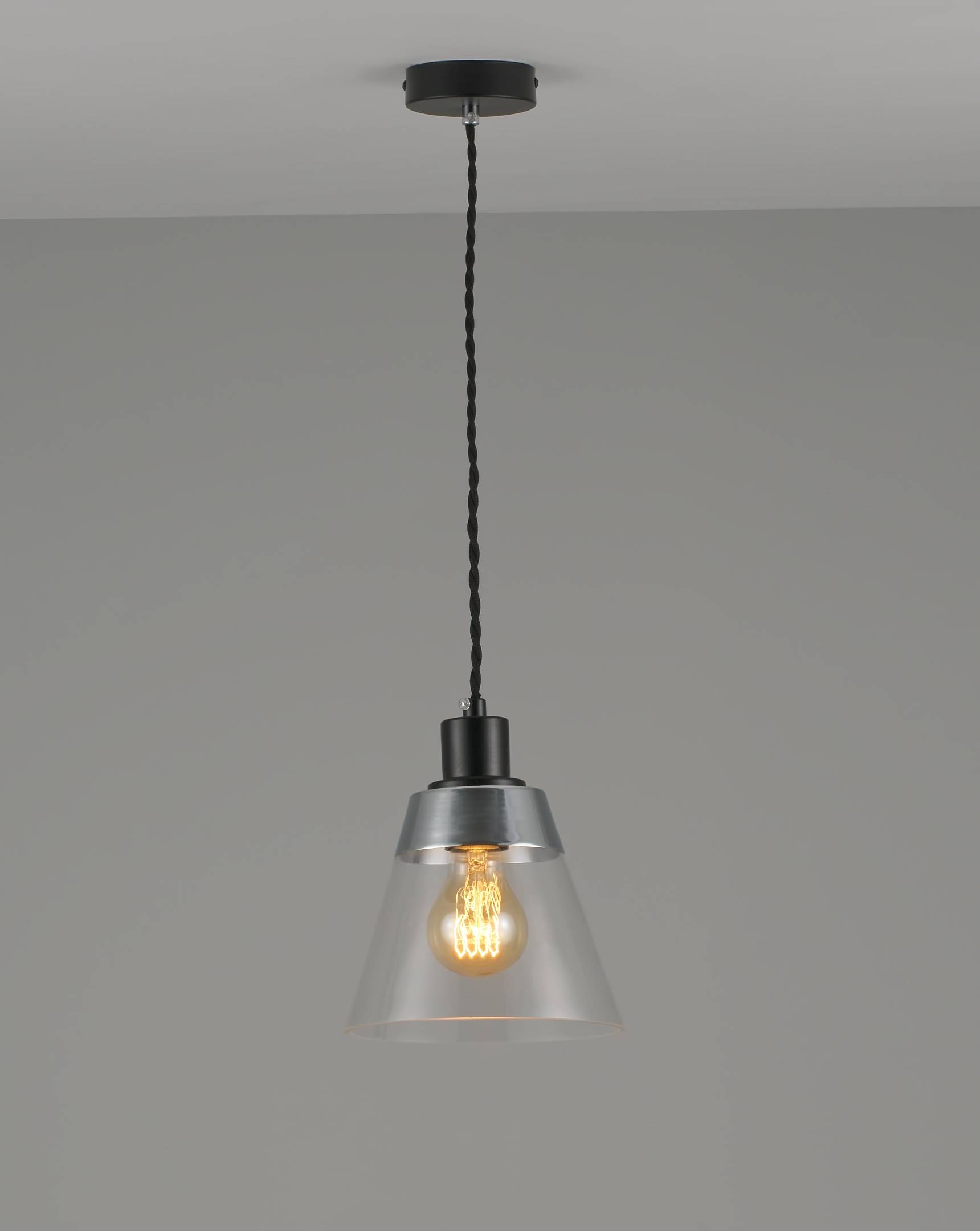 Подвесной светильник Moderli BRIZZI V2782-1P, цвет черный;прозрачный УТ000023952 - фото 1