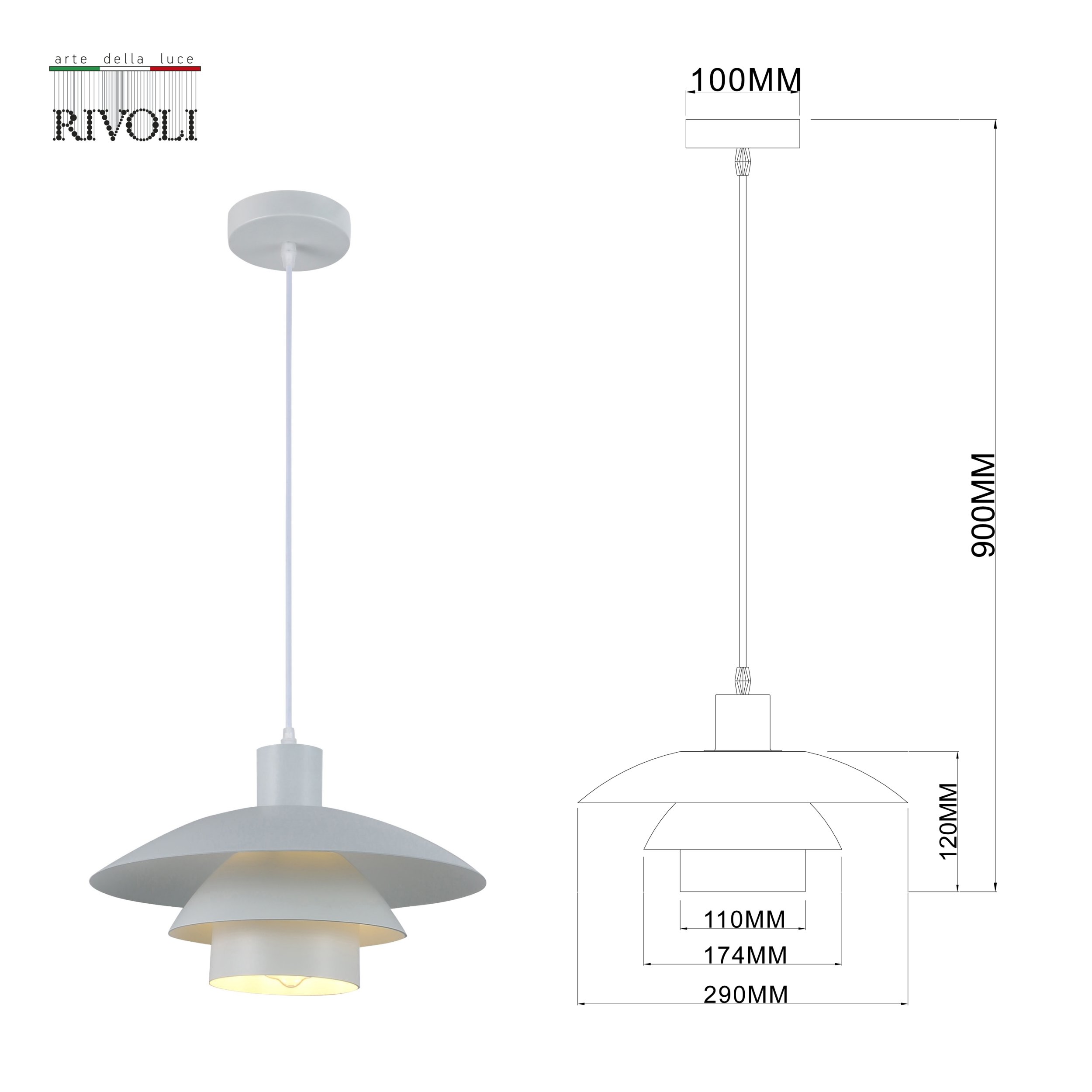 Подвесной светильник Rivoli XENOBIA 5097-201, цвет белый 5097-201 Б0054867 - фото 4