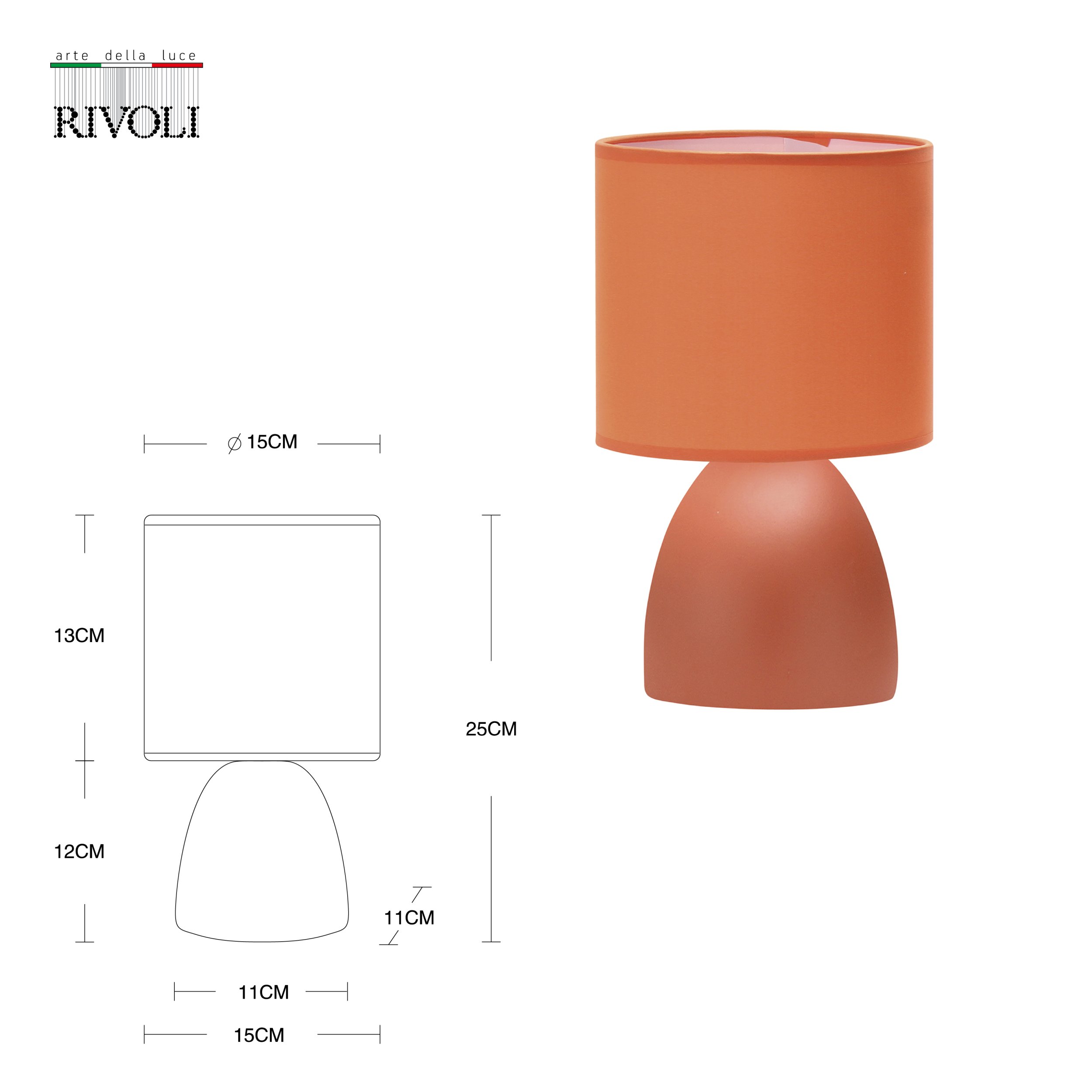 Декоративная настольная лампа Rivoli NADINE 7047-502, цвет оранжевый 7047-502 Б0057257 - фото 4