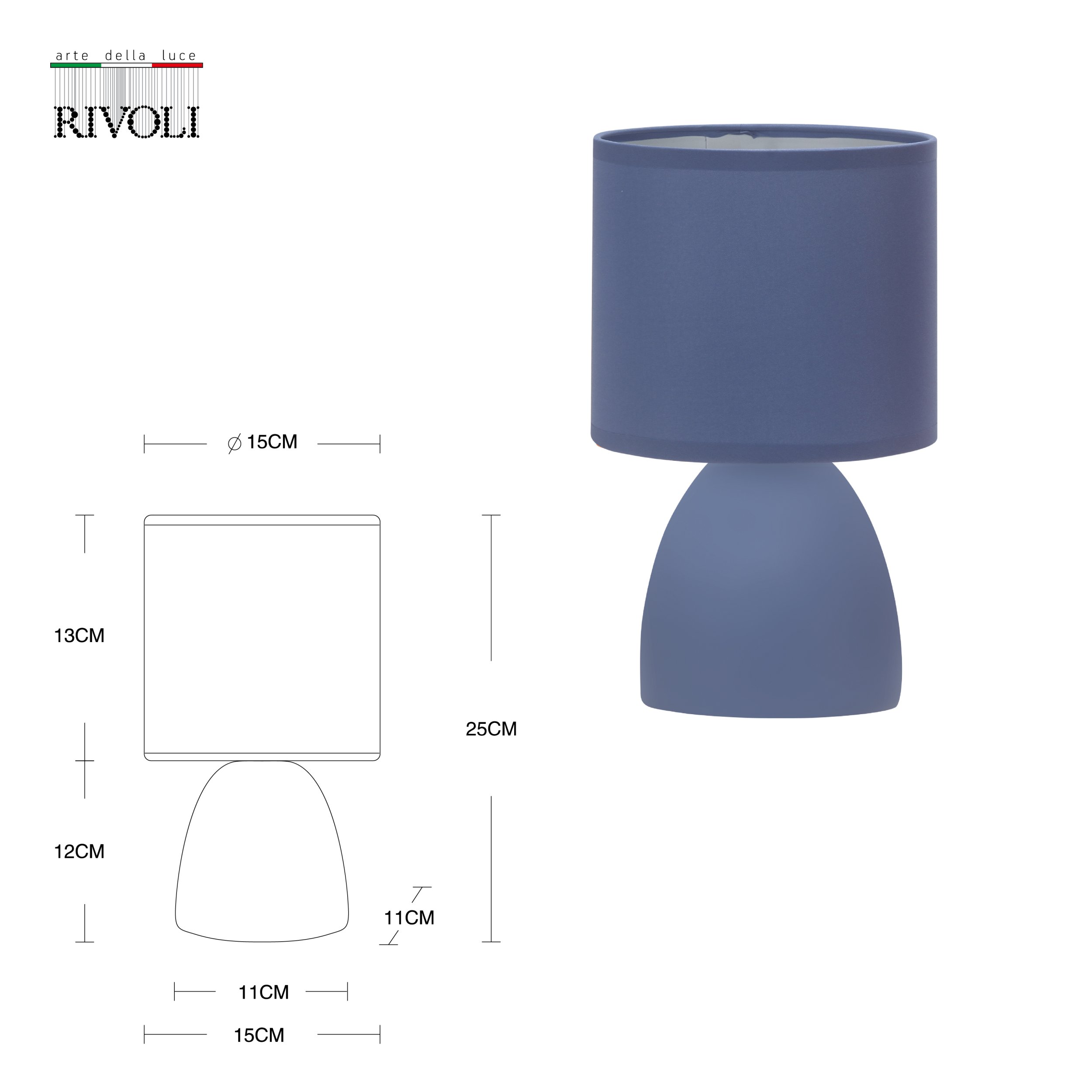 Декоративная настольная лампа Rivoli NADINE 7047-503, цвет синий 7047-503 Б0057258 - фото 4