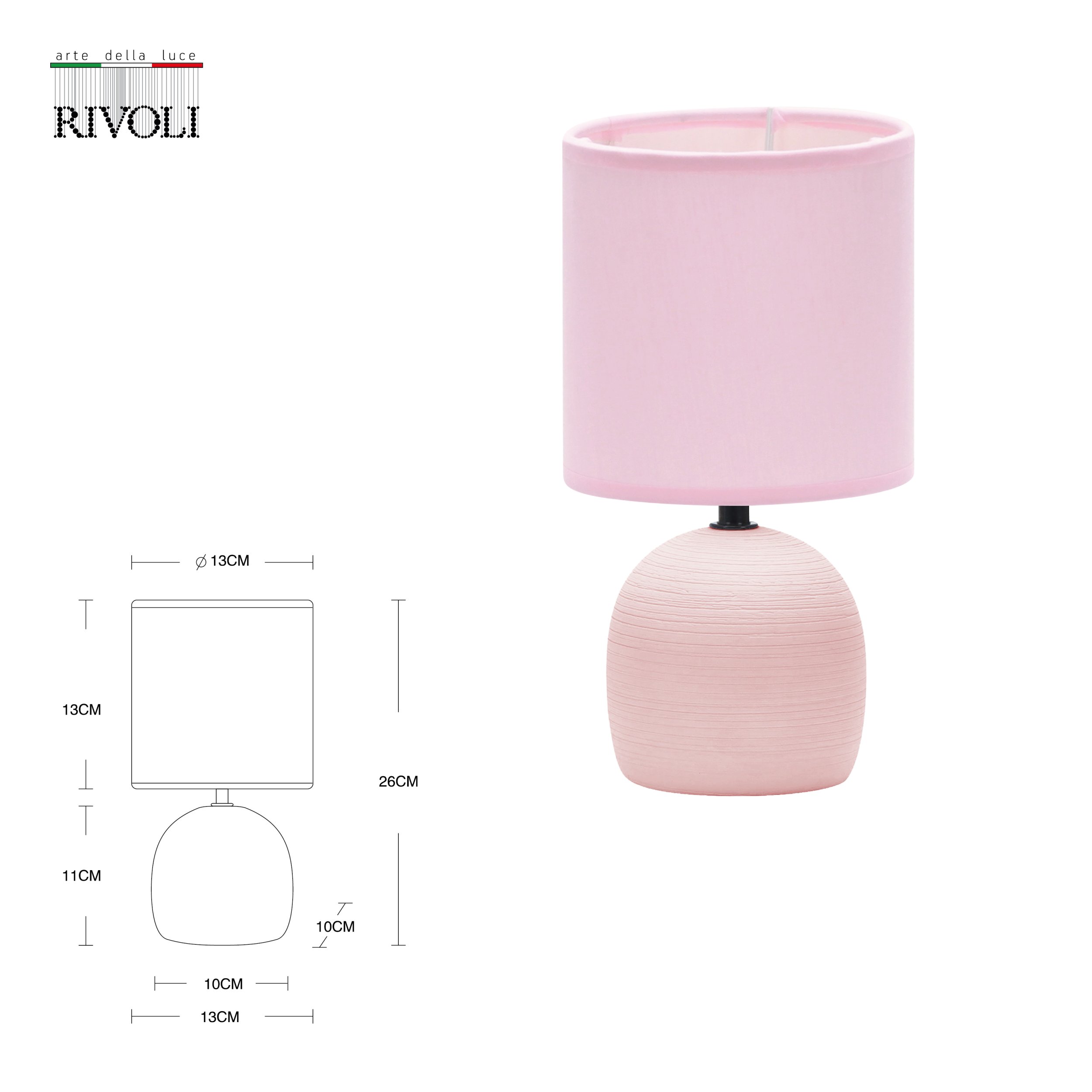 Декоративная настольная лампа Rivoli SHERON 7067-501, цвет розовый 7067-501 Б0057260 - фото 4