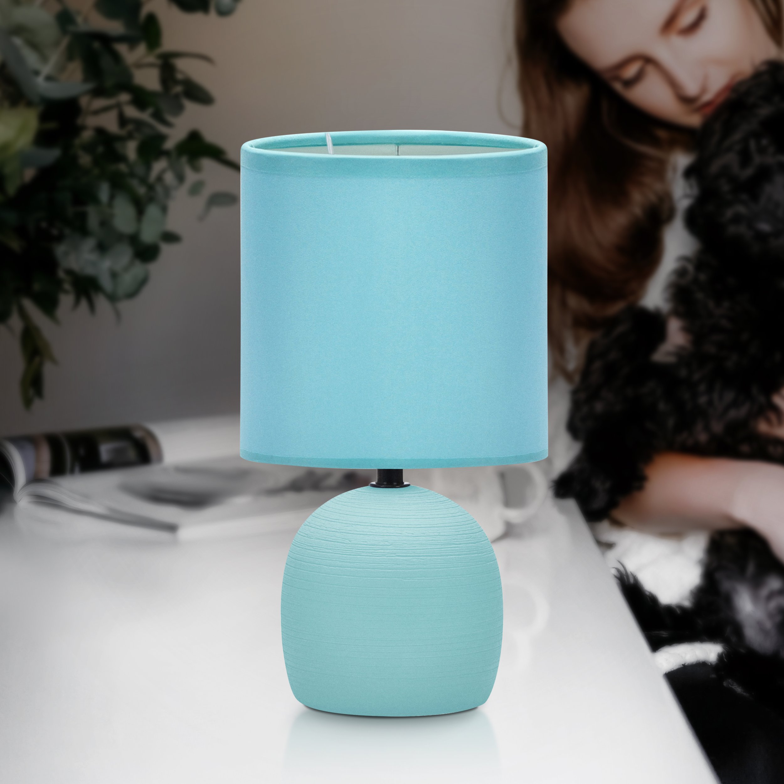 Декоративная настольная лампа Rivoli SHERON 7067-502, цвет голубой 7067-502 Б0057261 - фото 2