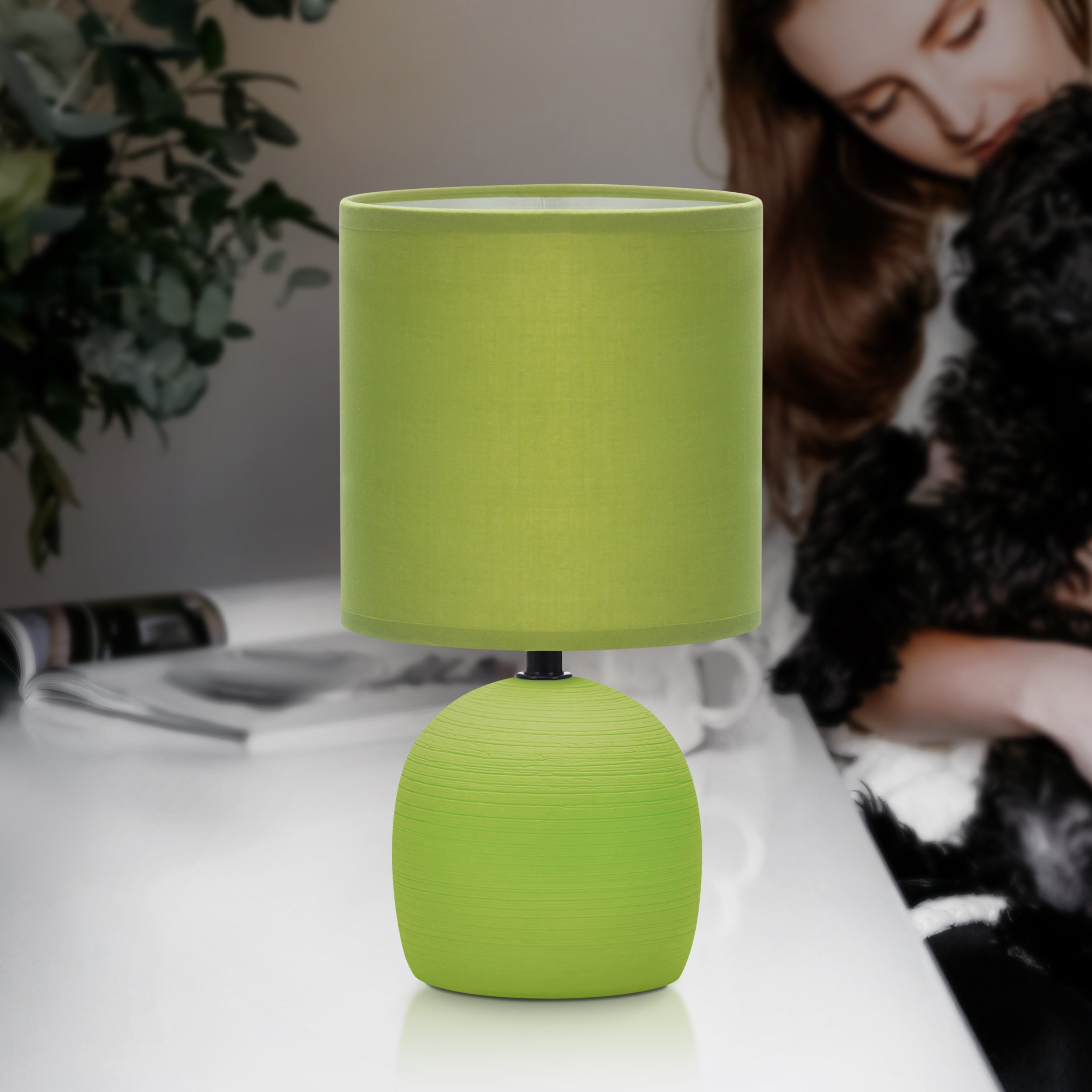 Декоративная настольная лампа Rivoli SHERON 7067-503, цвет зеленый 7067-503 Б0057262 - фото 2