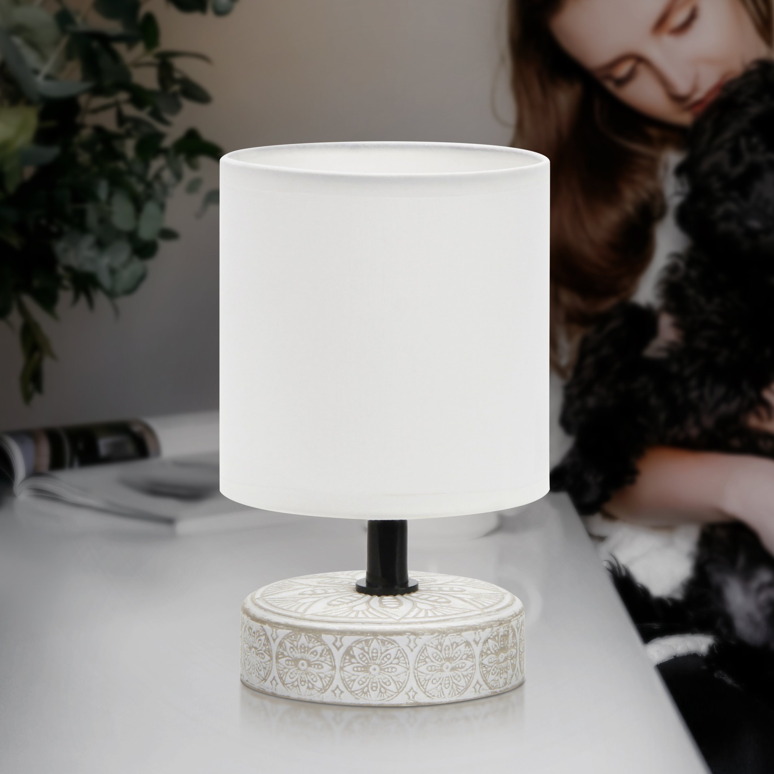Декоративная настольная лампа Rivoli ELEANOR 7070-501, цвет белый 7070-501 Б0057269 - фото 2