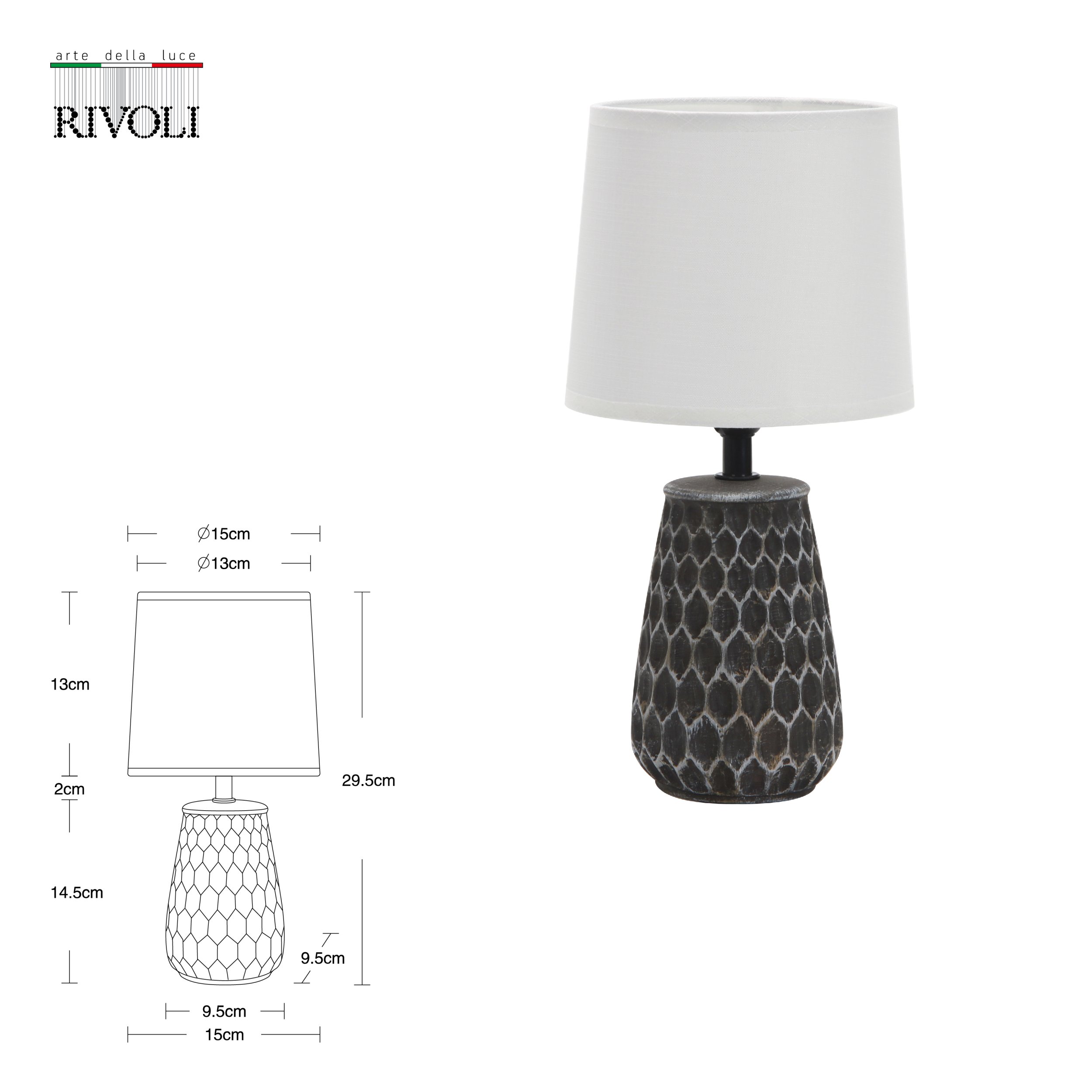 Декоративная настольная лампа Rivoli BERTHA 7071-501, цвет белый 7071-501 Б0057271 - фото 4