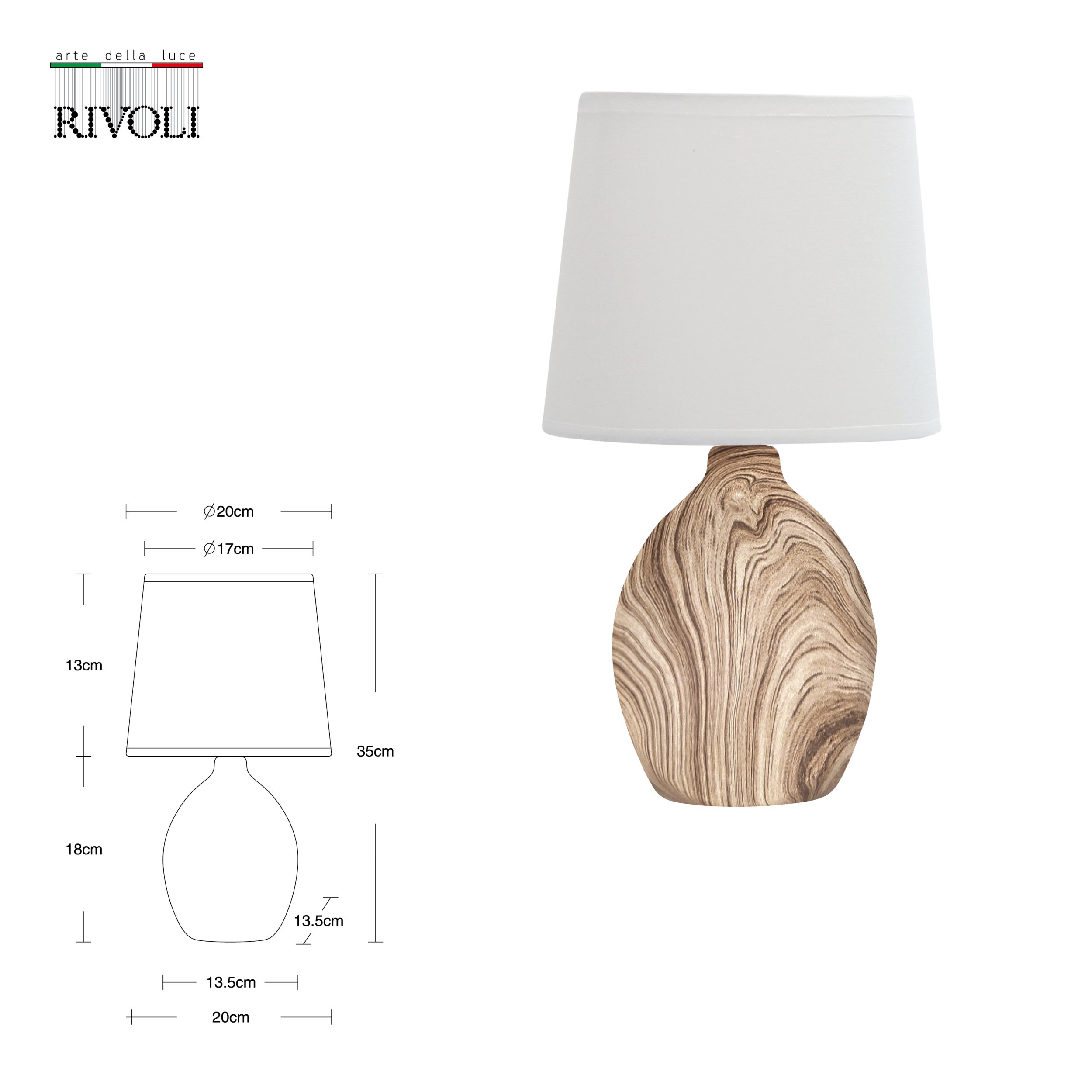 Декоративная настольная лампа Rivoli CHIMERA 7072-503, цвет белый 7072-503 Б0057275 - фото 4