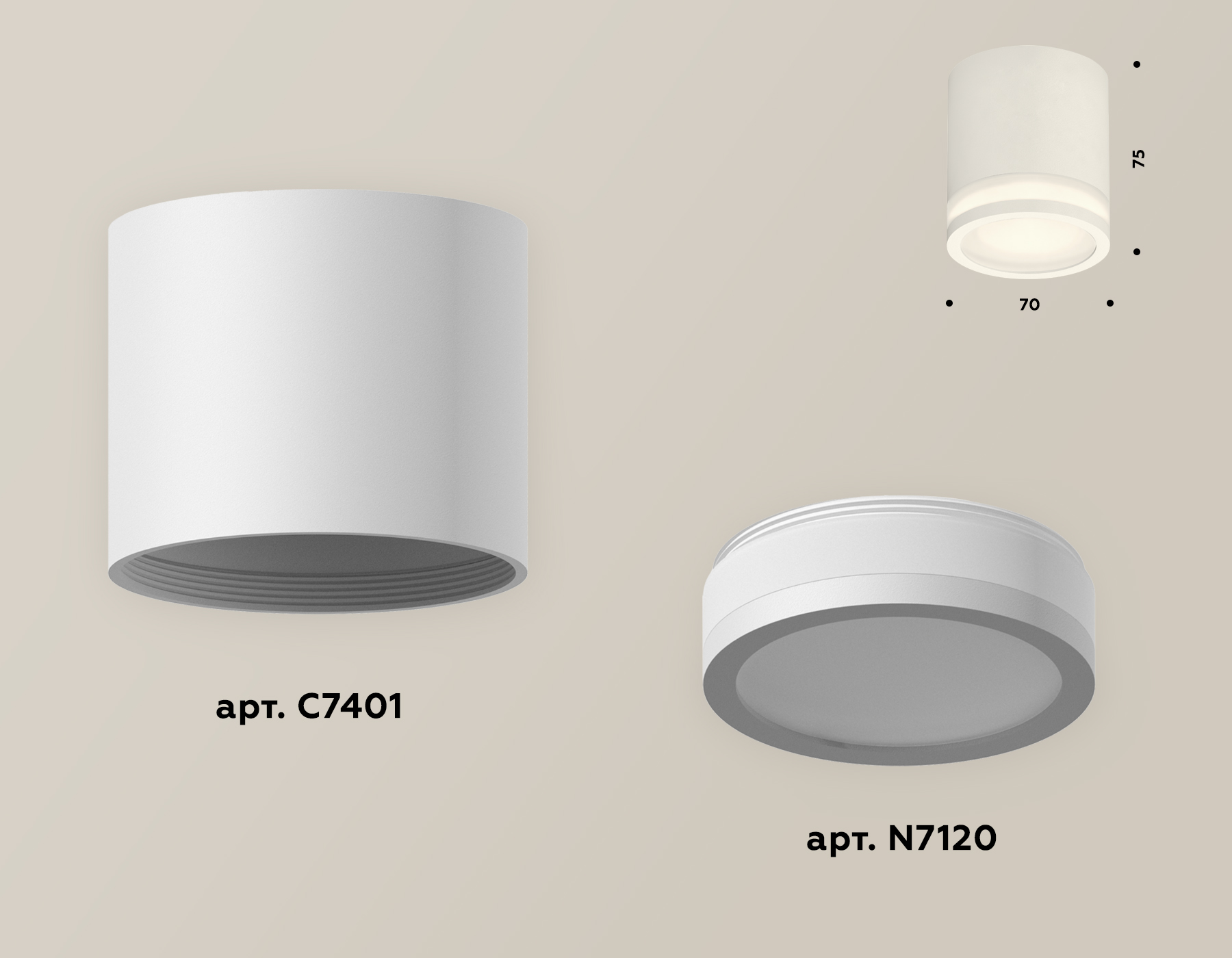 Точечный накладной светильник Ambrella light TECHNO XS7401041, цвет белый - фото 3