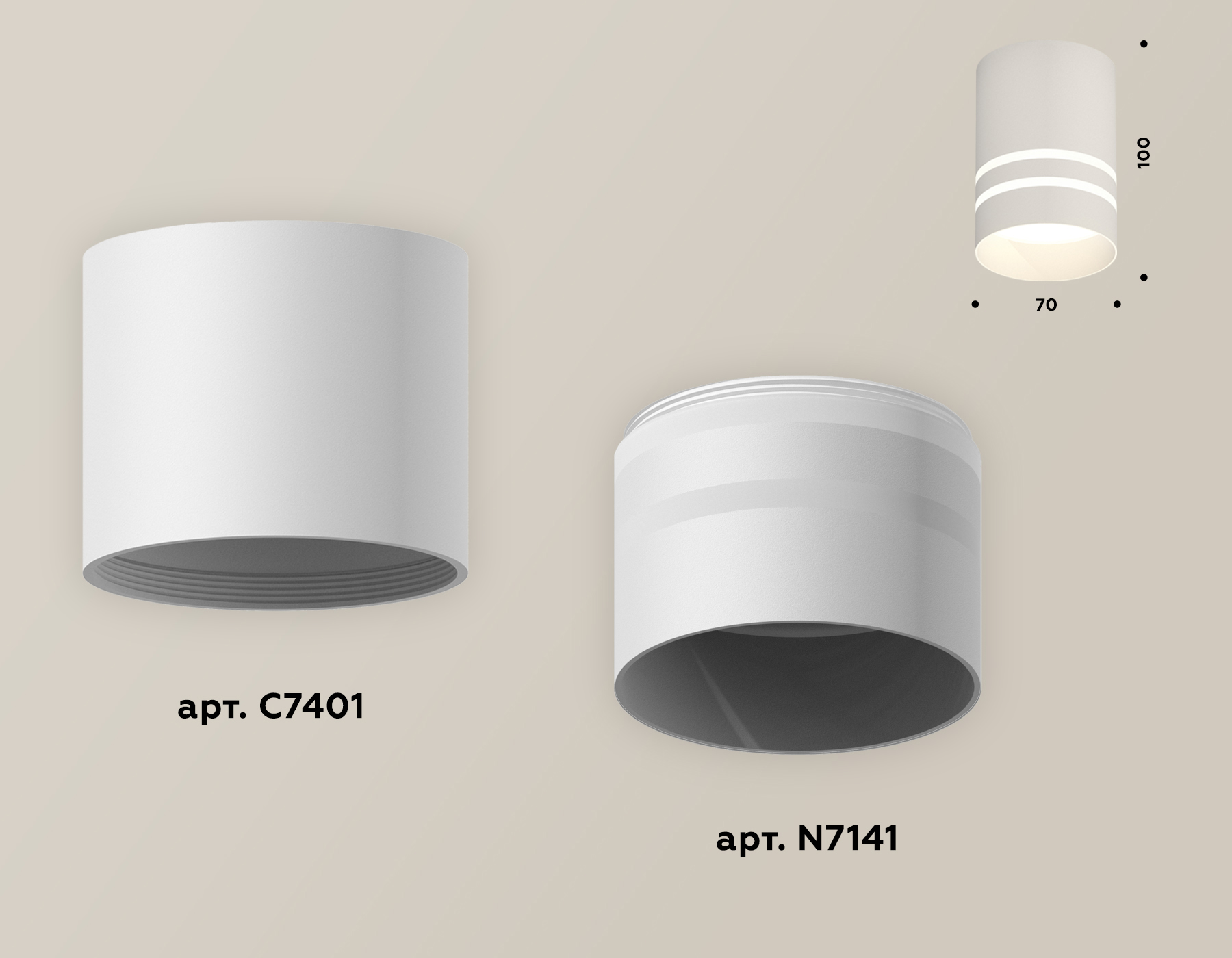 Точечный накладной светильник Ambrella light TECHNO XS7401042, цвет белый - фото 3