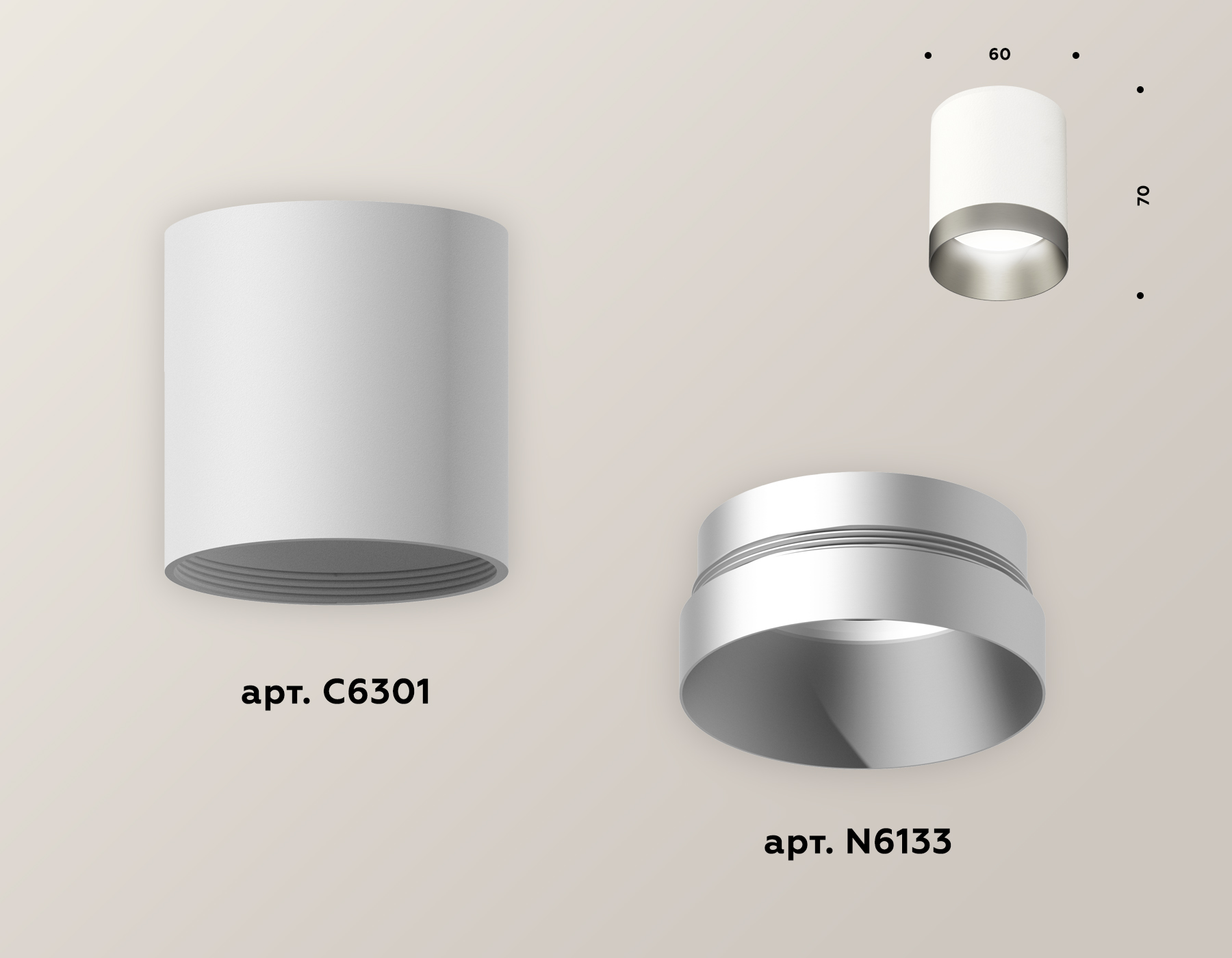 Точечный накладной светильник Ambrella light TECHNO XS6301023, цвет серый;матовый - фото 2