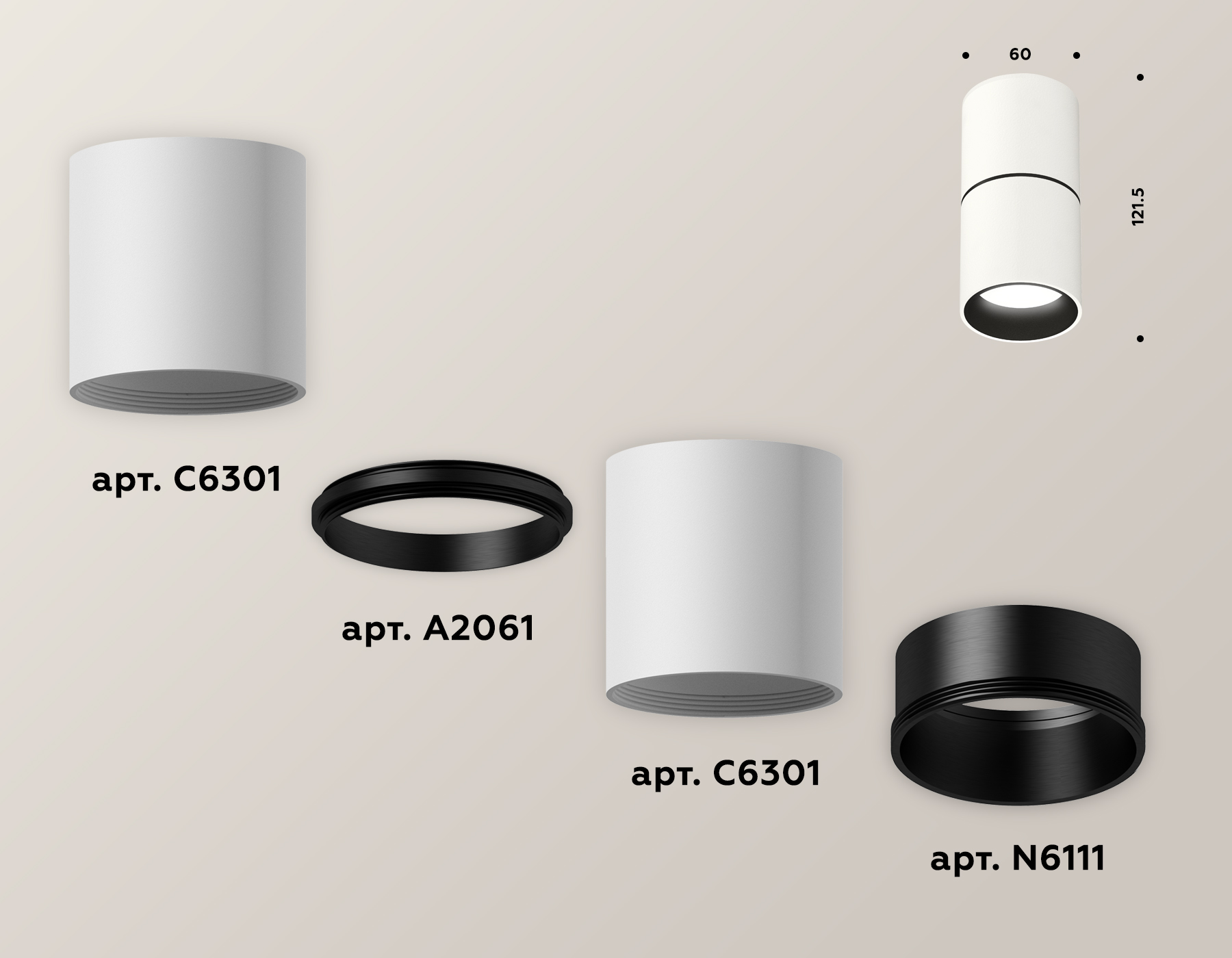 Точечный накладной светильник Ambrella light TECHNO XS6301080, цвет черный - фото 2