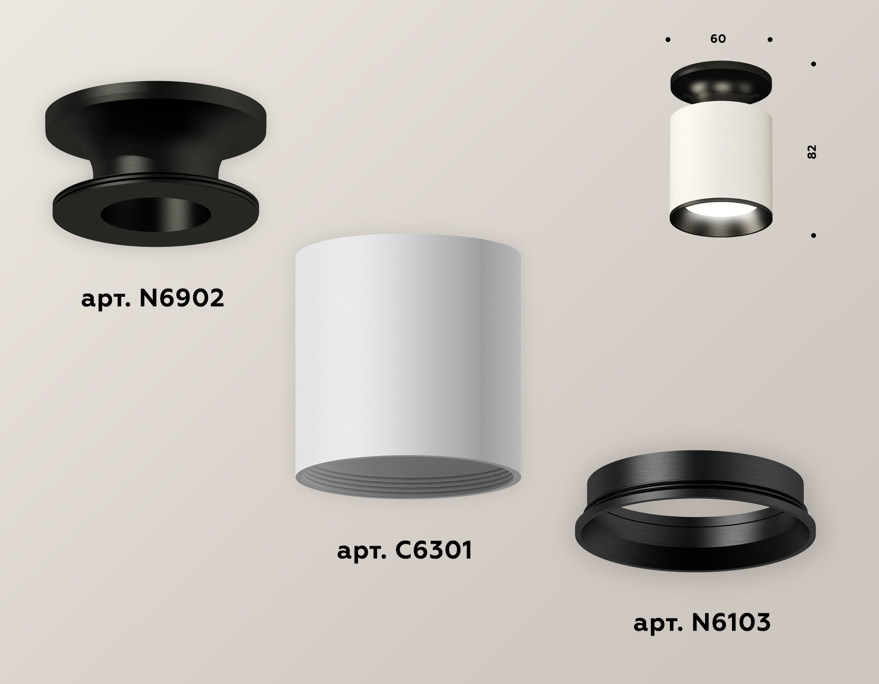 Точечный накладной светильник Ambrella light TECHNO XS6301120, цвет черный - фото 2