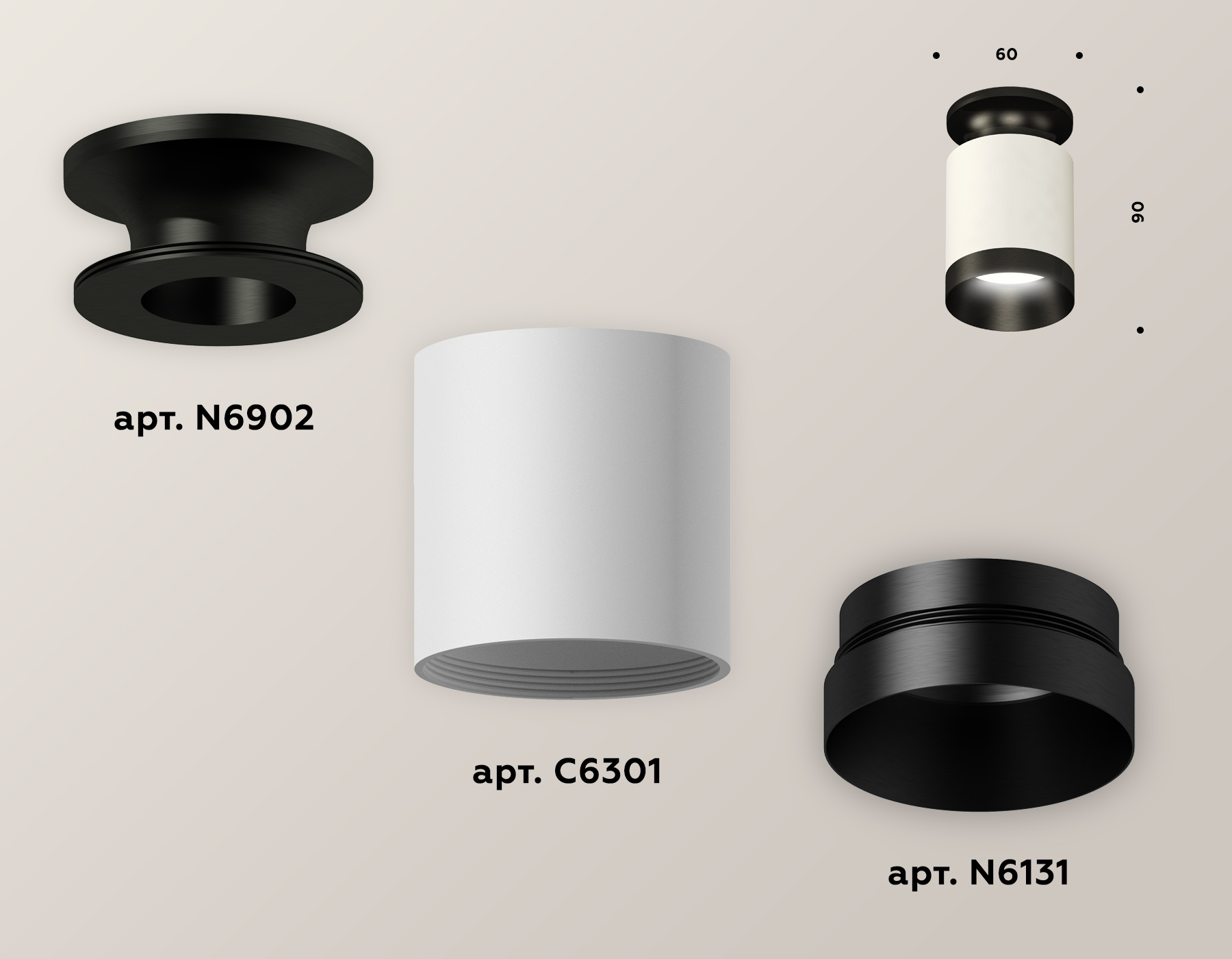Точечный накладной светильник Ambrella light TECHNO XS6301121, цвет черный - фото 2