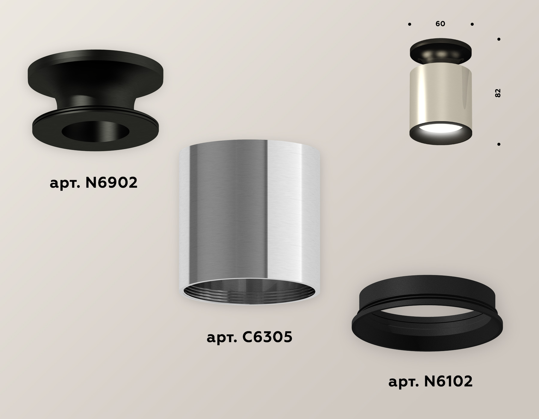 Точечный накладной светильник Ambrella light TECHNO XS6305060, цвет черный - фото 2
