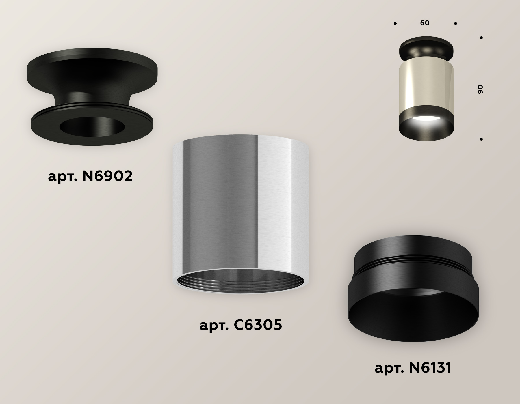 Точечный накладной светильник Ambrella light TECHNO XS6305062, цвет черный - фото 2