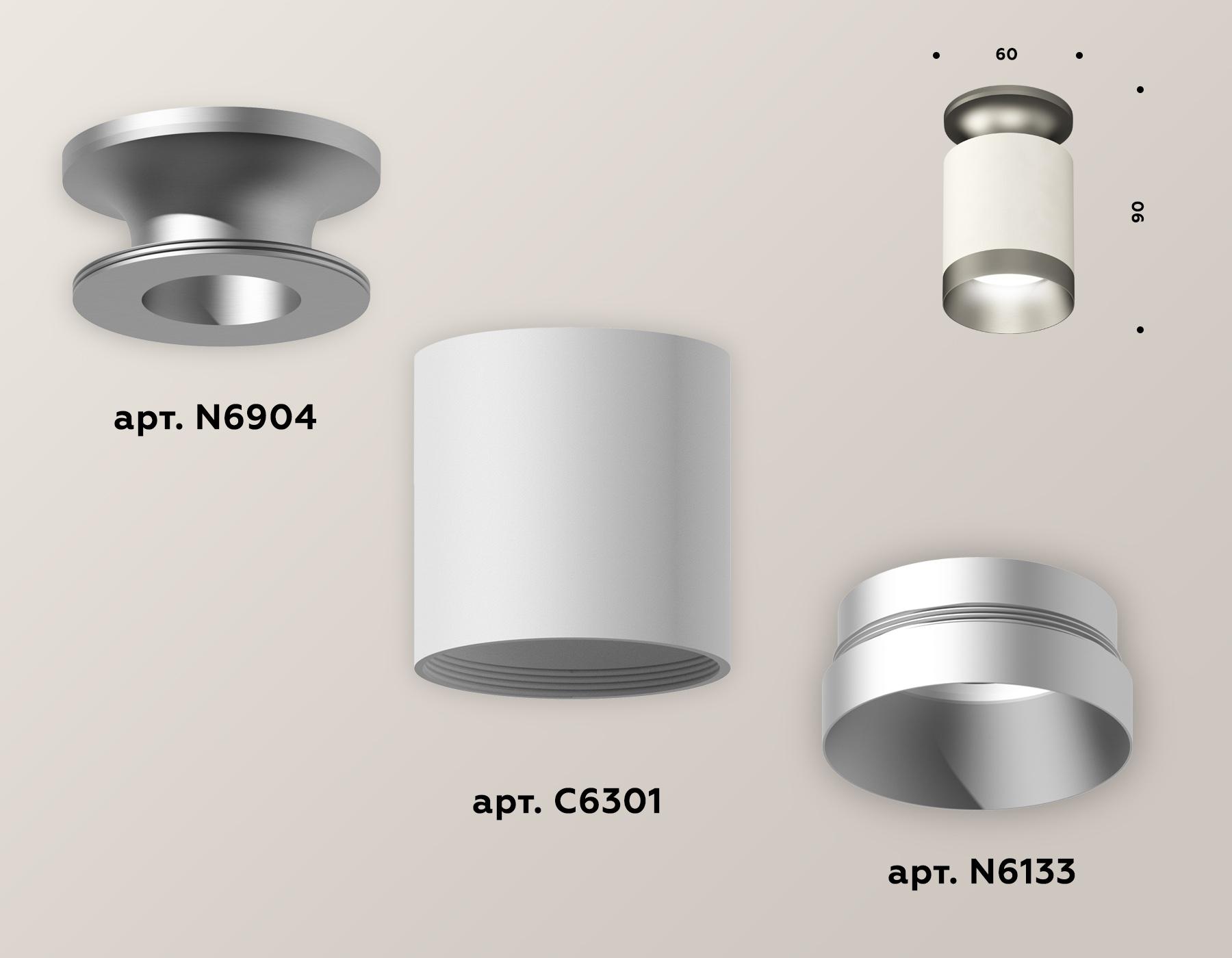Точечный накладной светильник Ambrella light TECHNO XS6301160, цвет серый;матовый - фото 2