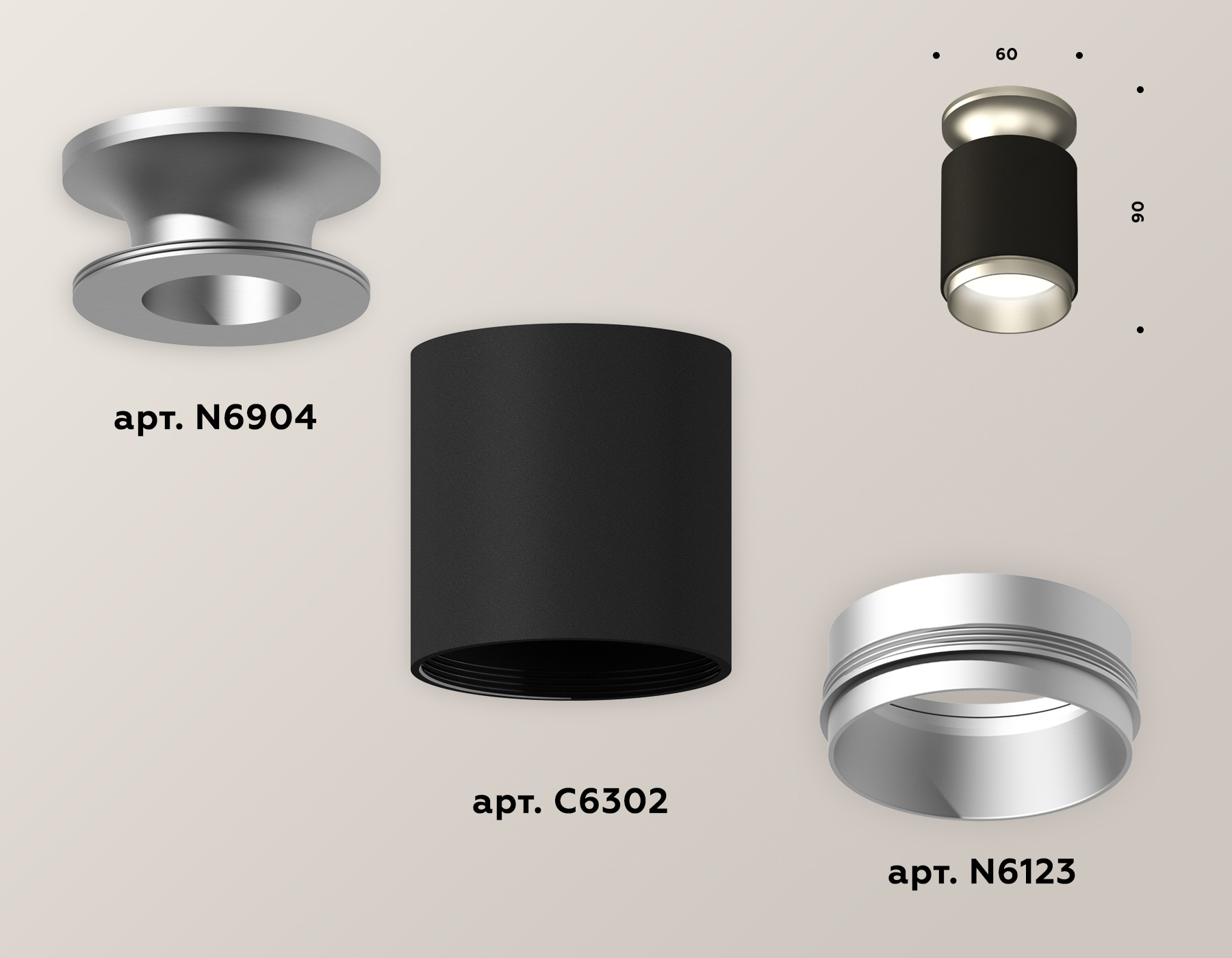 Точечный накладной светильник Ambrella light TECHNO XS6302141, цвет серый;матовый - фото 2