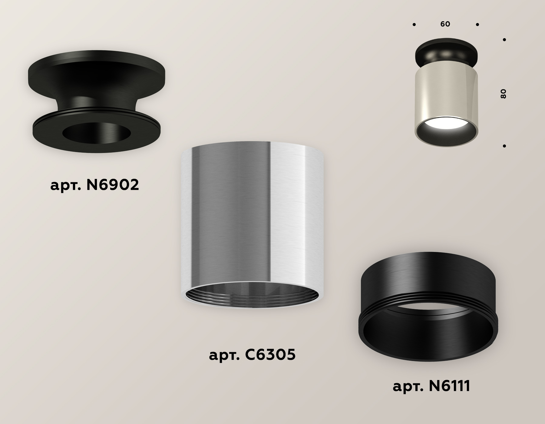 Точечный накладной светильник Ambrella light TECHNO XS6305061, цвет черный - фото 2