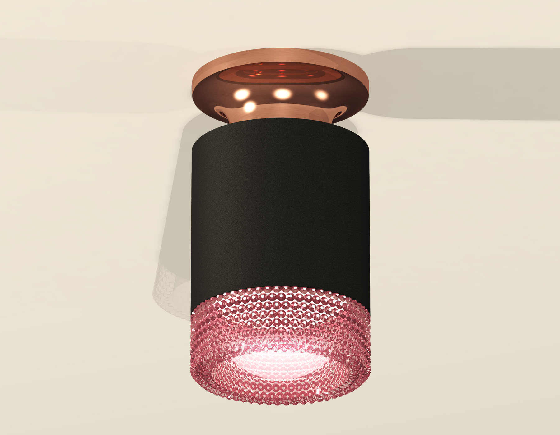 Точечный накладной светильник Ambrella light TECHNO XS6302182, цвет розовый - фото 2