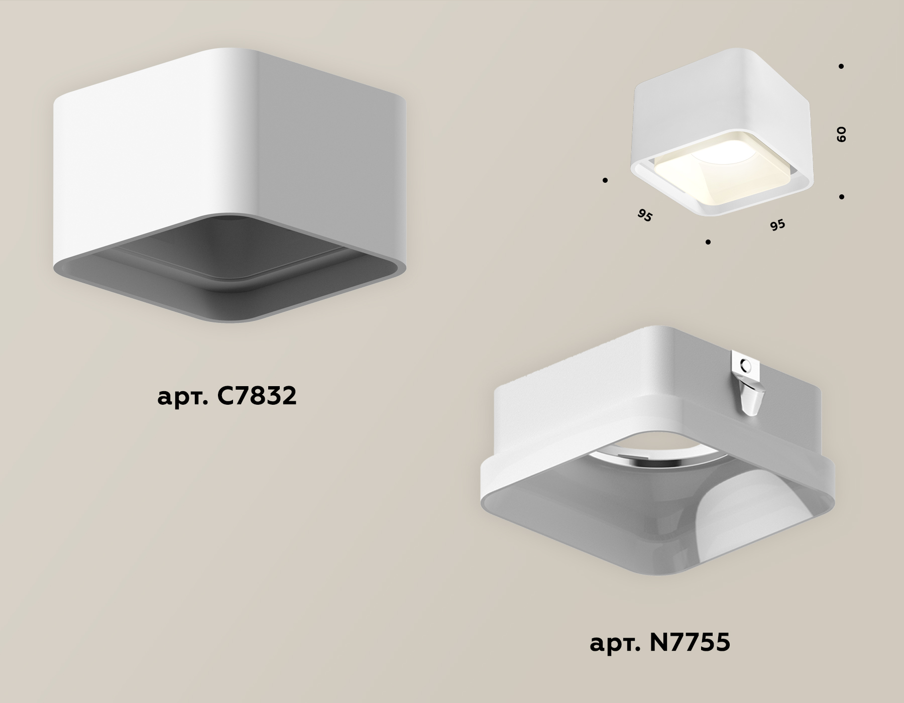 Точечный накладной светильник Ambrella light TECHNO XS7832021, цвет белый - фото 2