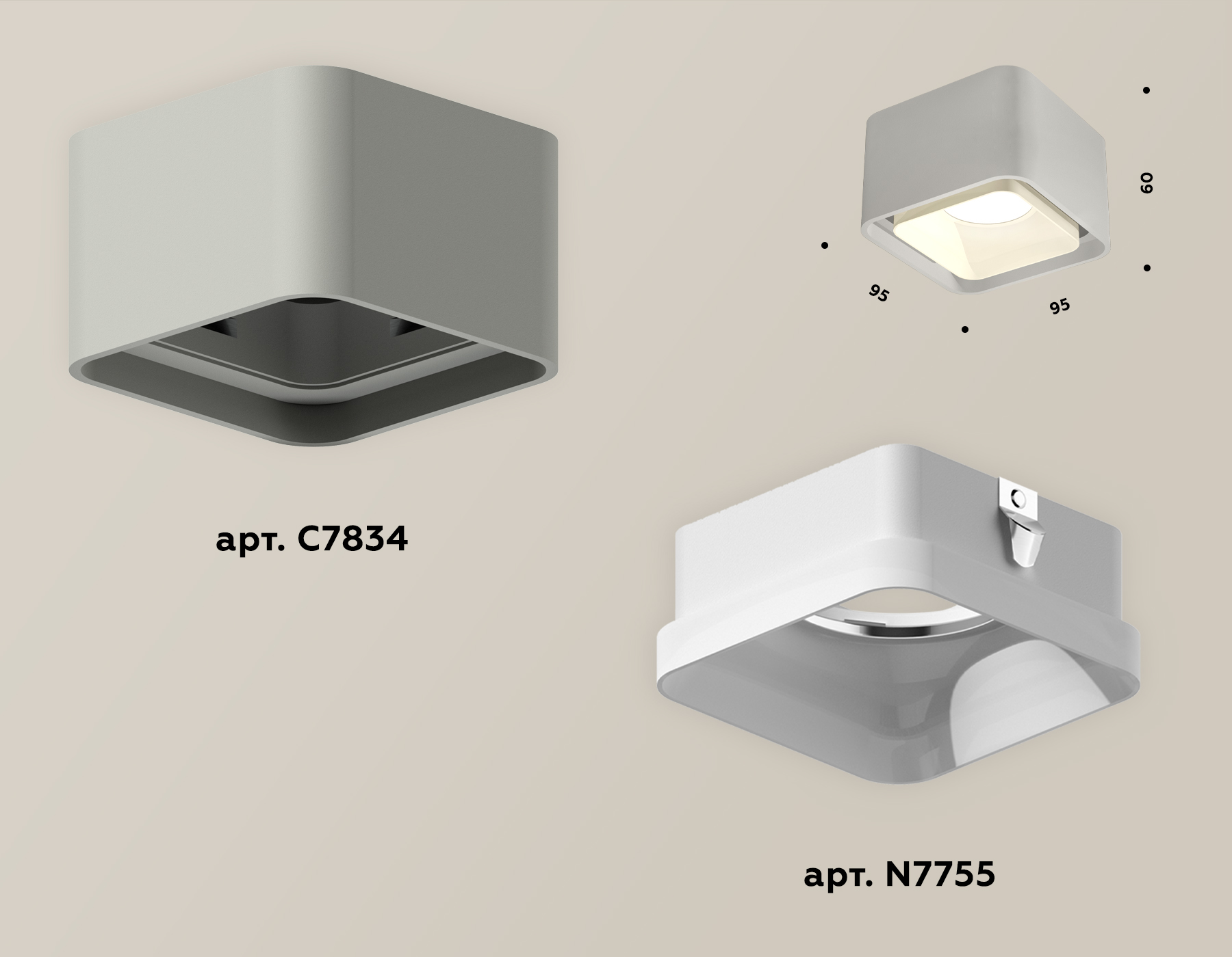Точечный накладной светильник Ambrella light TECHNO XS7834010, цвет белый - фото 2