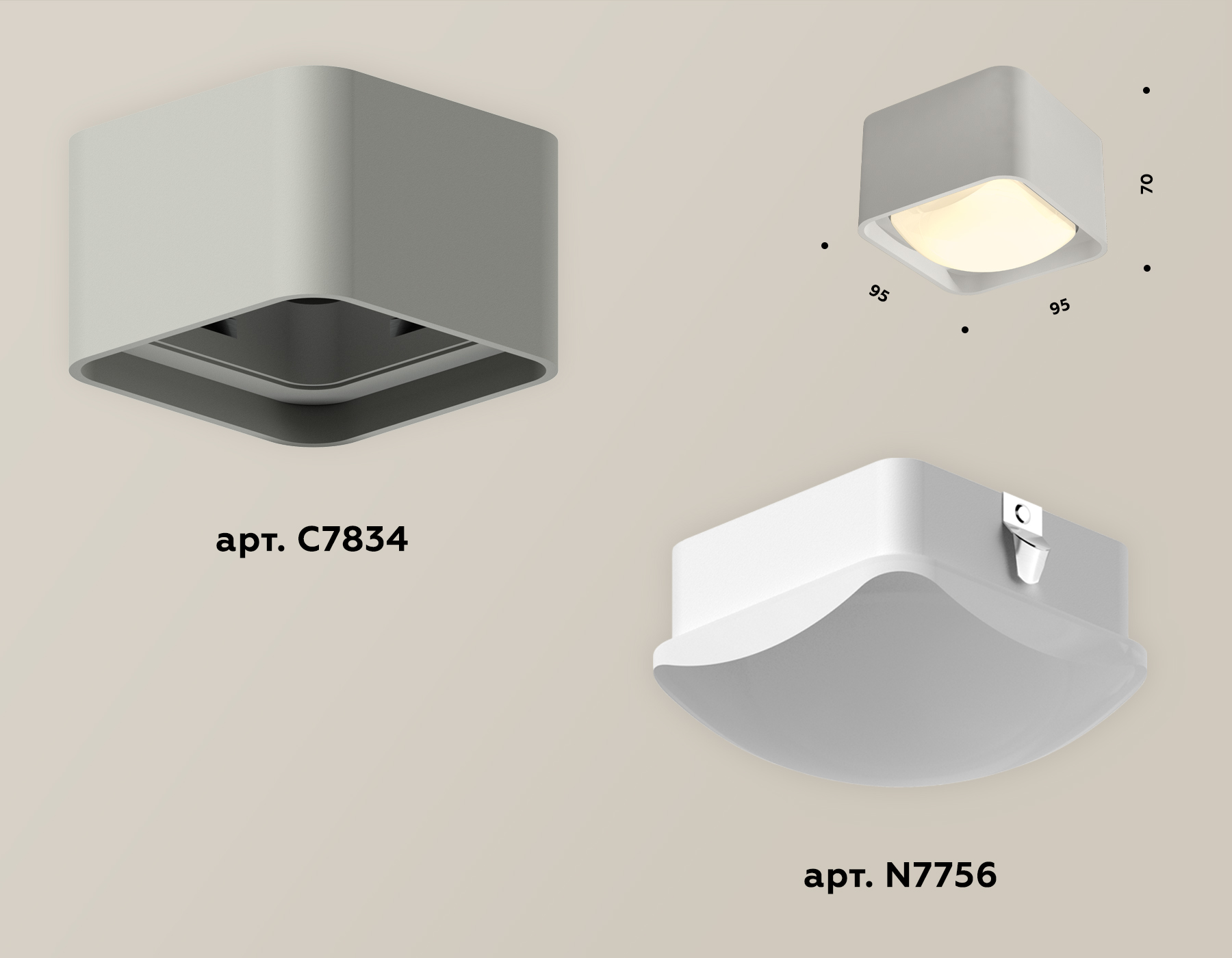 Точечный накладной светильник Ambrella light TECHNO XS7834011, цвет белый - фото 2