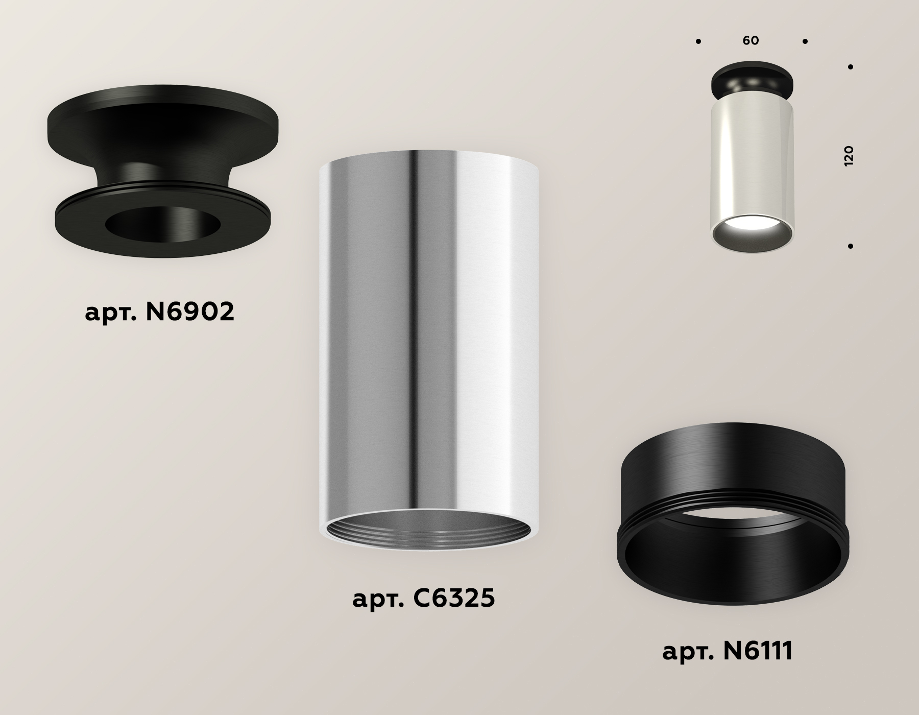 Точечный накладной светильник Ambrella light TECHNO XS6325101, цвет черный - фото 3