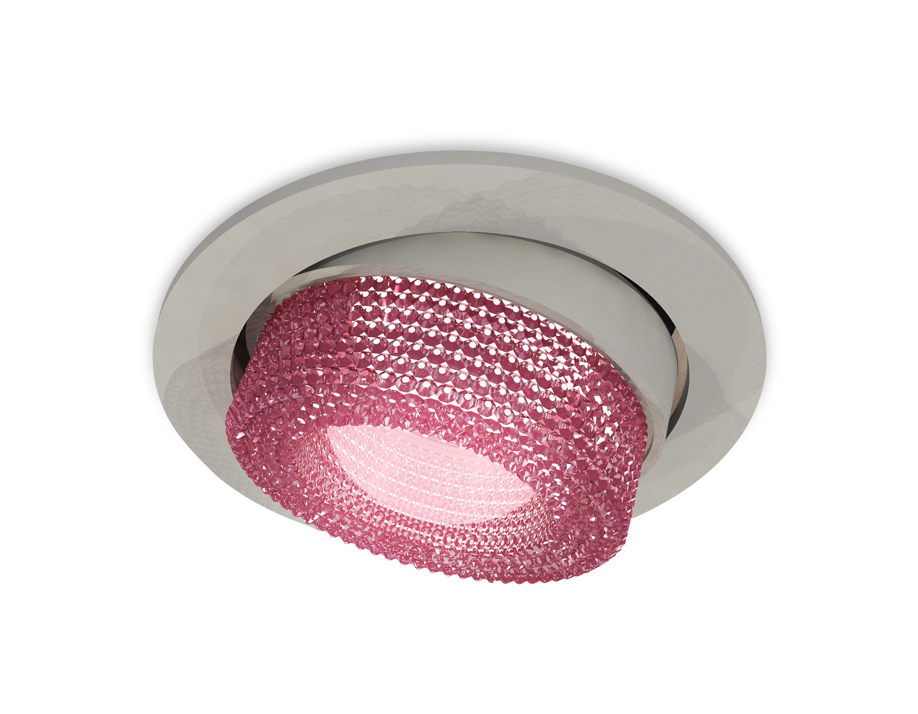 Точечный встраиваемый светильник Ambrella light TECHNO XC7653062, цвет розовый - фото 1