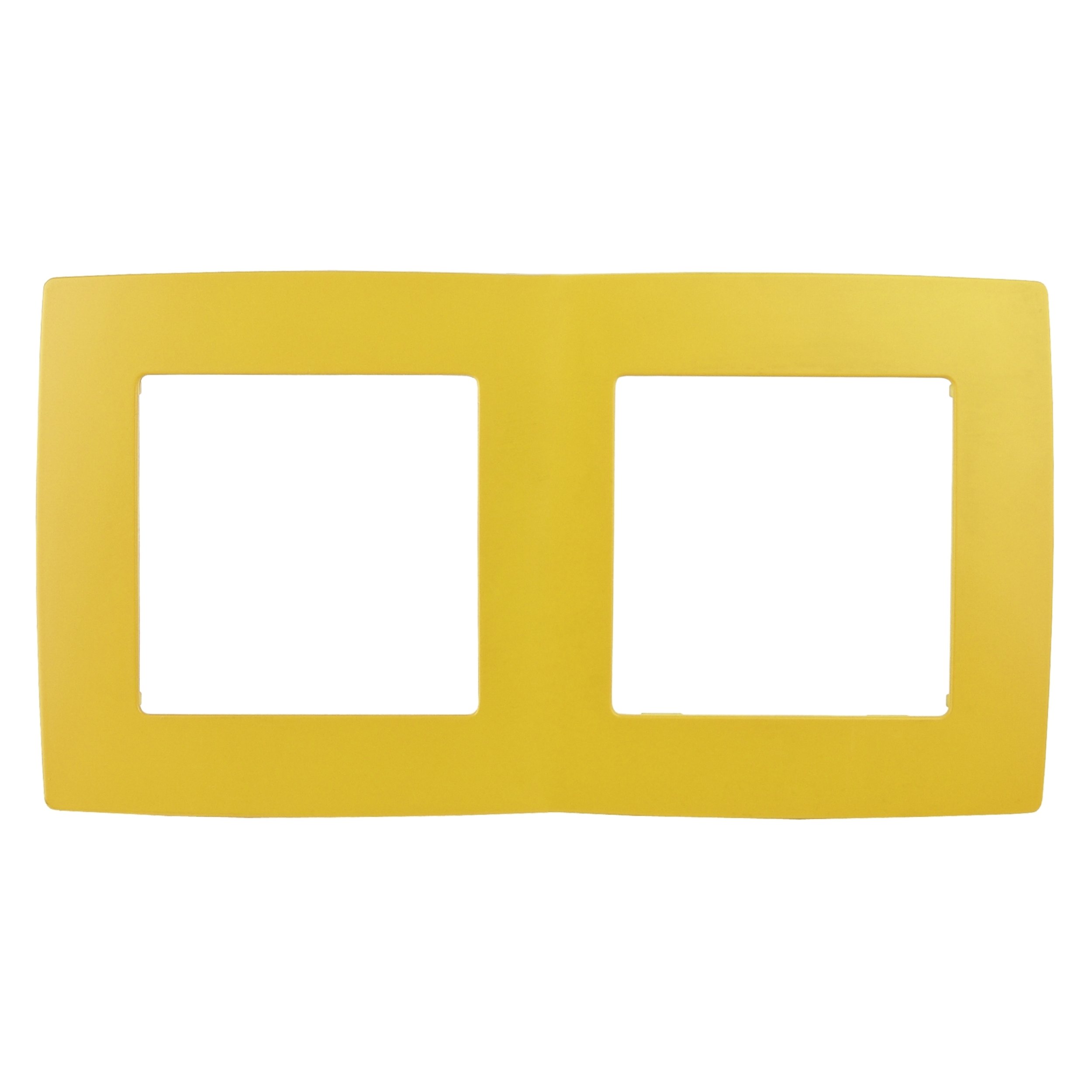 Рамка на 2 поста Эра ЭРА12 12-5002-21 Б0019395, цвет желтый - фото 1