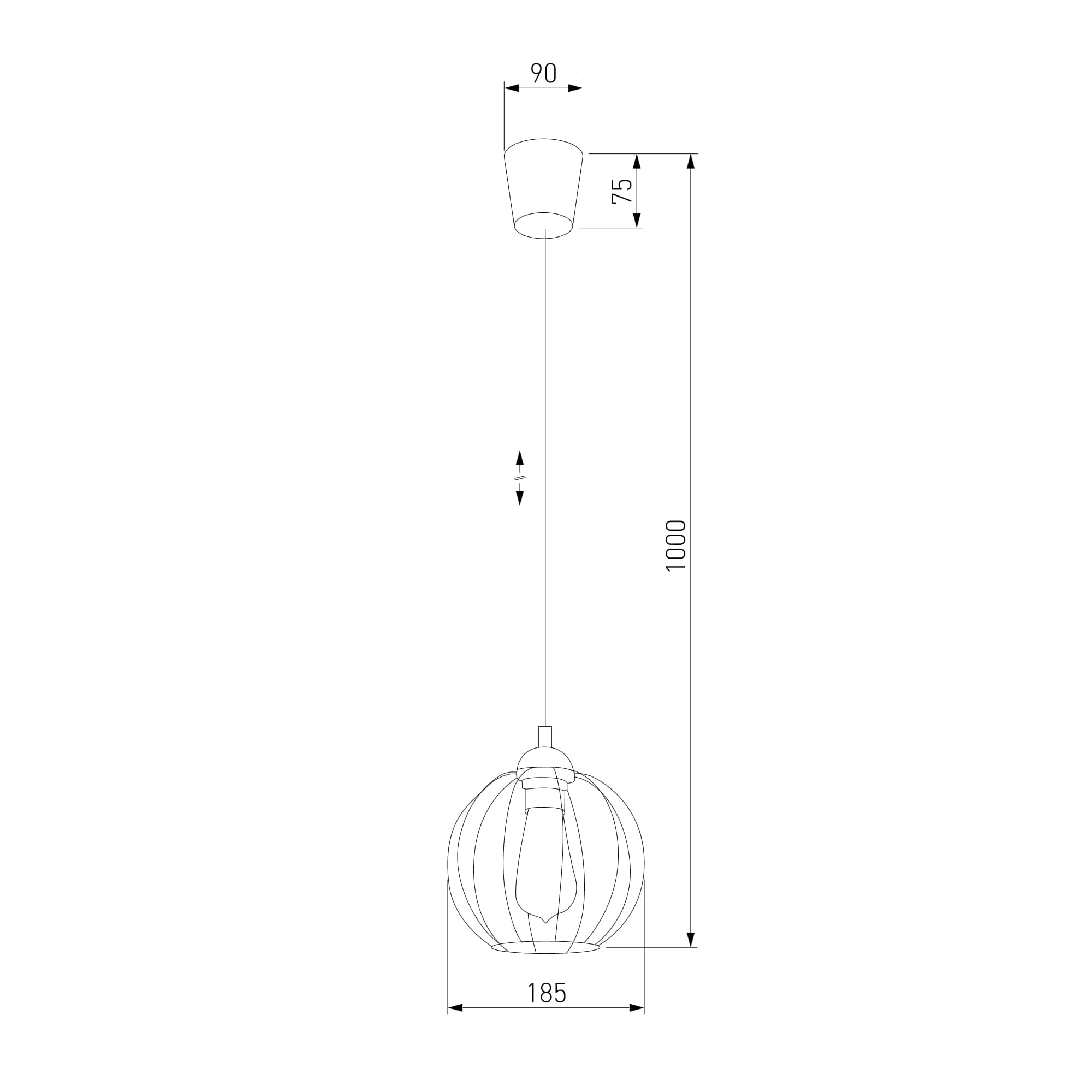 Подвесной светильник TK Lighting GALAXY 1644 Galaxy 1, цвет черный - фото 3