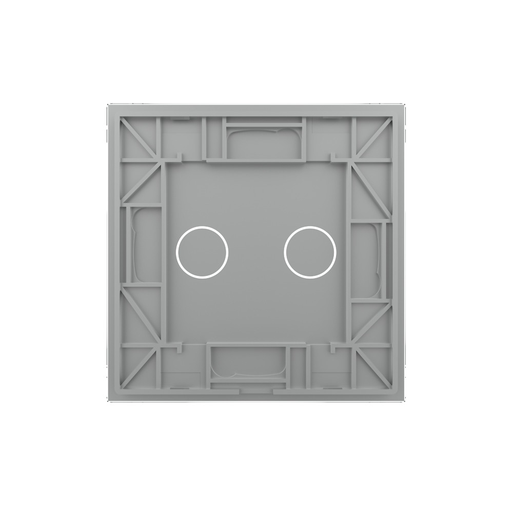 Лицевая панель для сенсорного выключателя 2 клавиши Livolo BB-C7-C2-15, цвет серый - фото 4