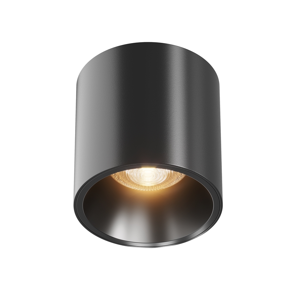 Точечный накладной светильник Maytoni ALFA LED C064CL-L12B3K-D, цвет черный - фото 1