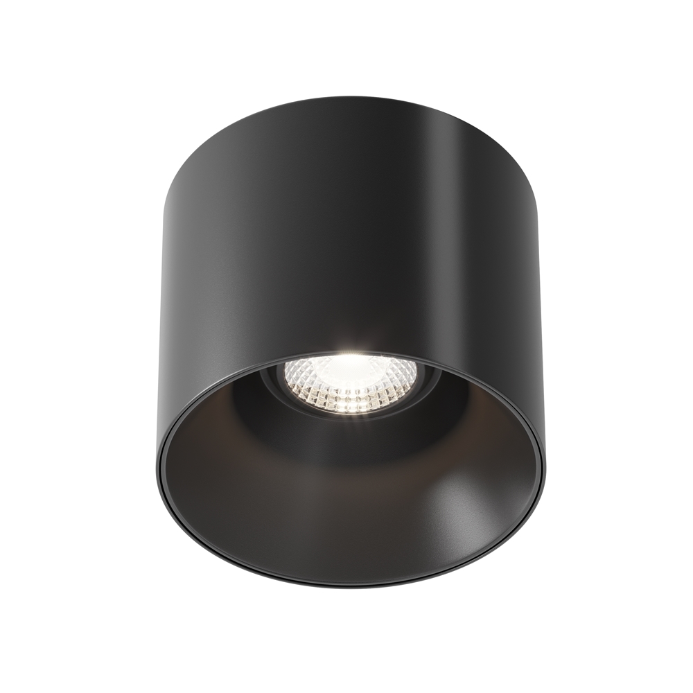Точечный накладной светильник Maytoni ALFA LED C064CL-01-15W4K-D-RD-B, цвет черный - фото 1