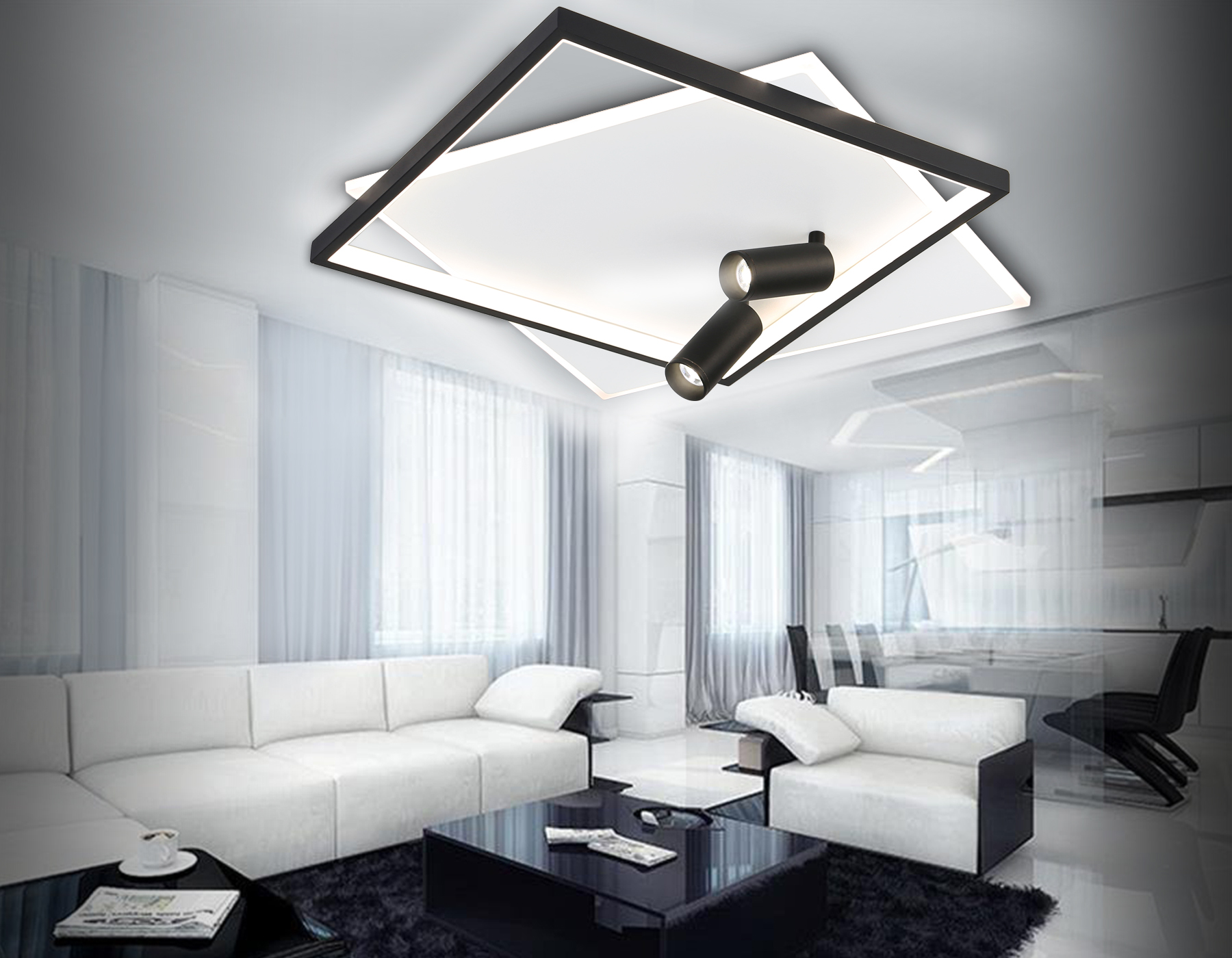 Потолочный светильник Ambrella light COMFORT FL5138, цвет белый;черный - фото 6