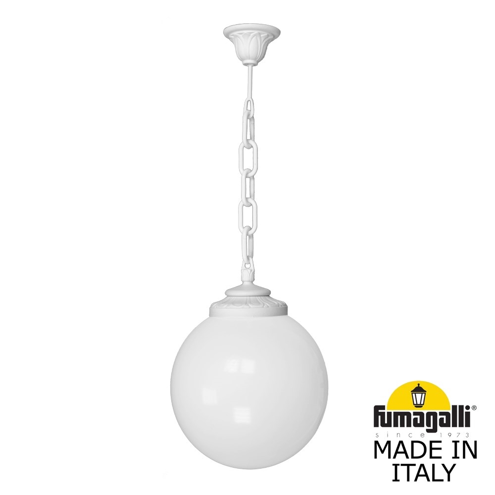 Уличный подвесной светильник Fumagalli GLOBE 300 G30.120.000.WYF1R, цвет белый