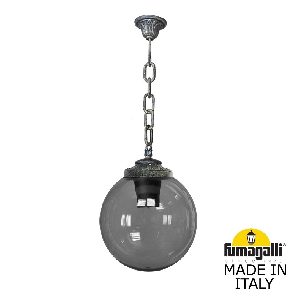 Уличный подвесной светильник Fumagalli GLOBE 300 G30.120.000.BZF1R, цвет серый