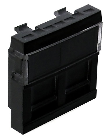 Лицевая панель для коннектора RJ-45 Efapel 45971 SPM, цвет черный - фото 1