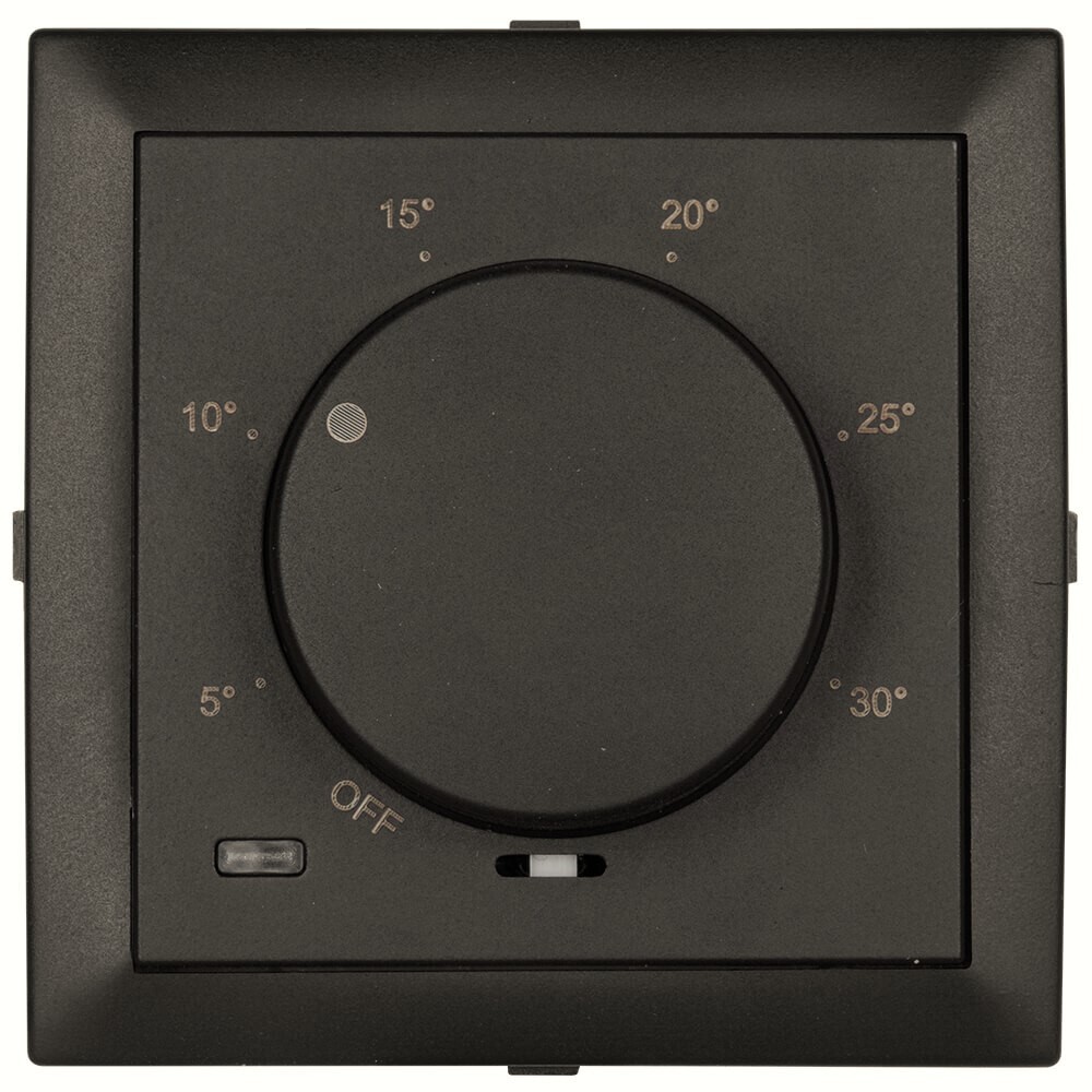 Лицевая панель для поворотного термостата Efapel 50746 TPT, цвет черный - фото 1