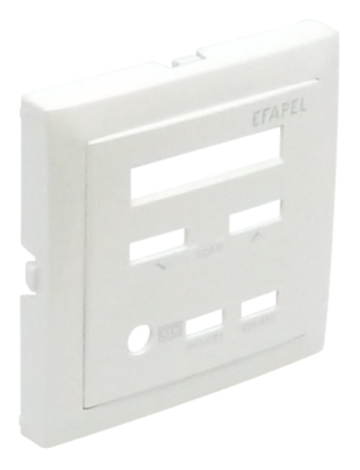 Лицевая панель для одноканального центрального блока Efapel 90852 TBR, цвет белый - фото 1