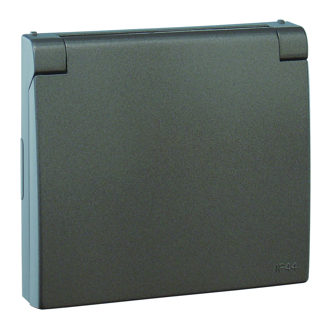 Лицевая панель для розеток Efapel 50634 TGR, цвет черный - фото 1