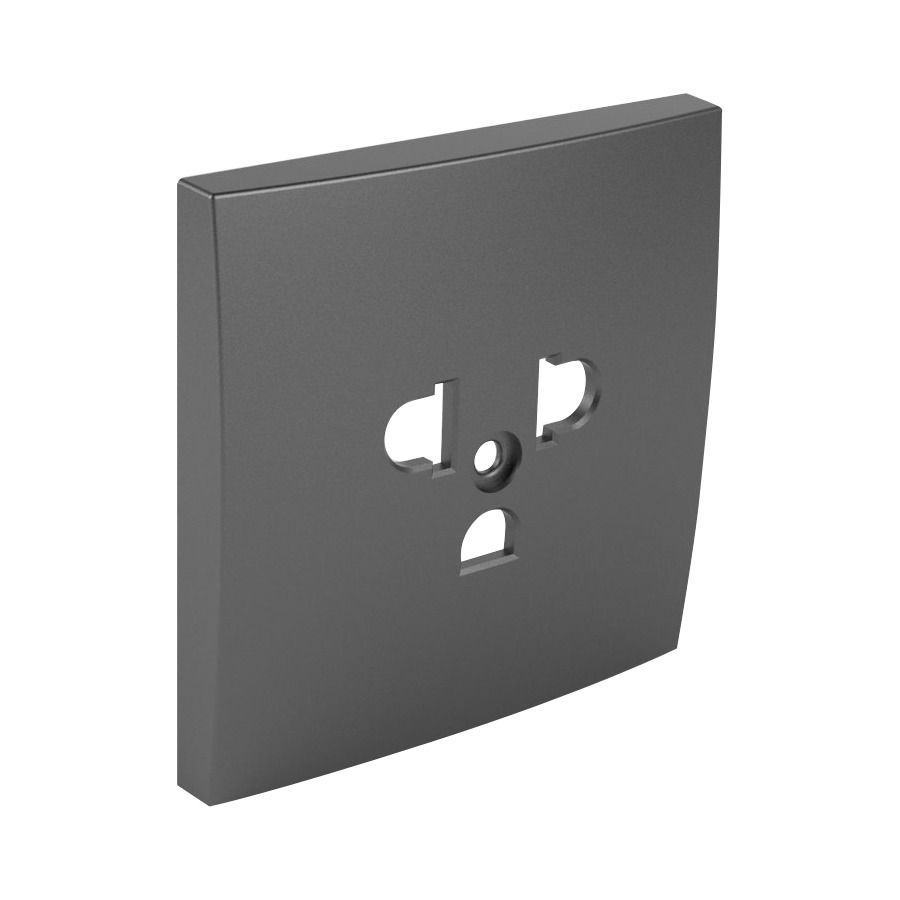 Лицевая панель для розеток Efapel 90841 TIS, цвет серый - фото 1