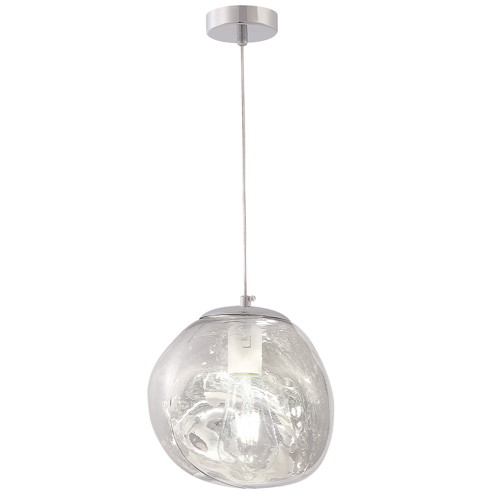 Подвесной светильник Crystal Lux MALAGA SP1 D200 CHROME, цвет хром;серый - фото 1