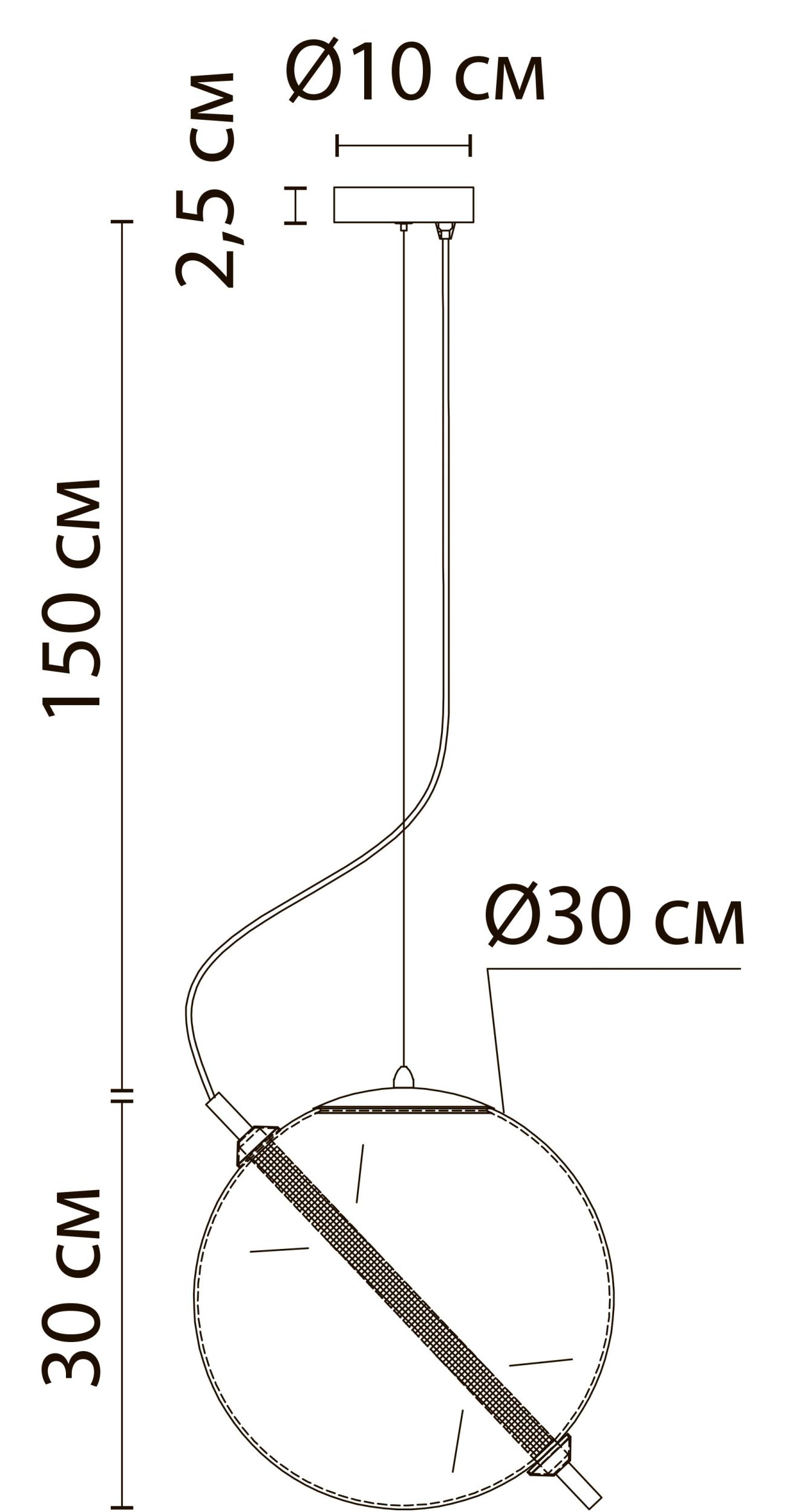 Подвесной светильник Arte Lamp HOLLY A3230SP-1PB, цвет медный - фото 3