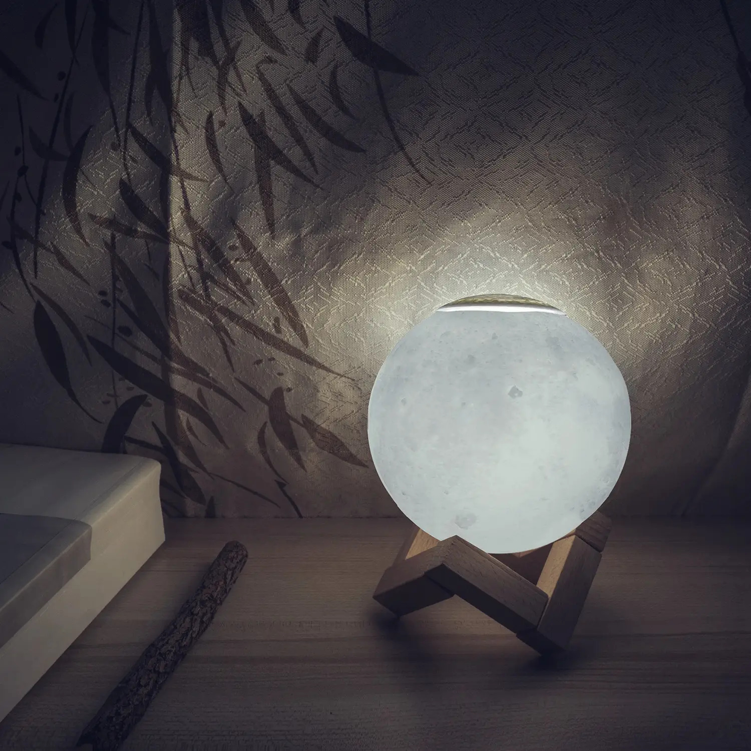 Декоративная настольная лампа Gauss 3D ЛУНА NN004, цвет белый - фото 9