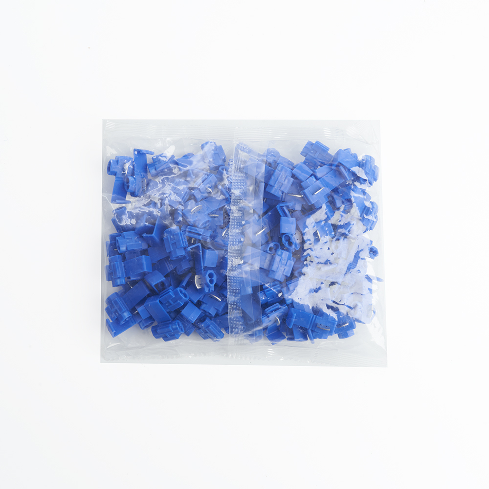 Зажим прокалывающий ответвительный (100шт) Stekker 39349, цвет синий - фото 3