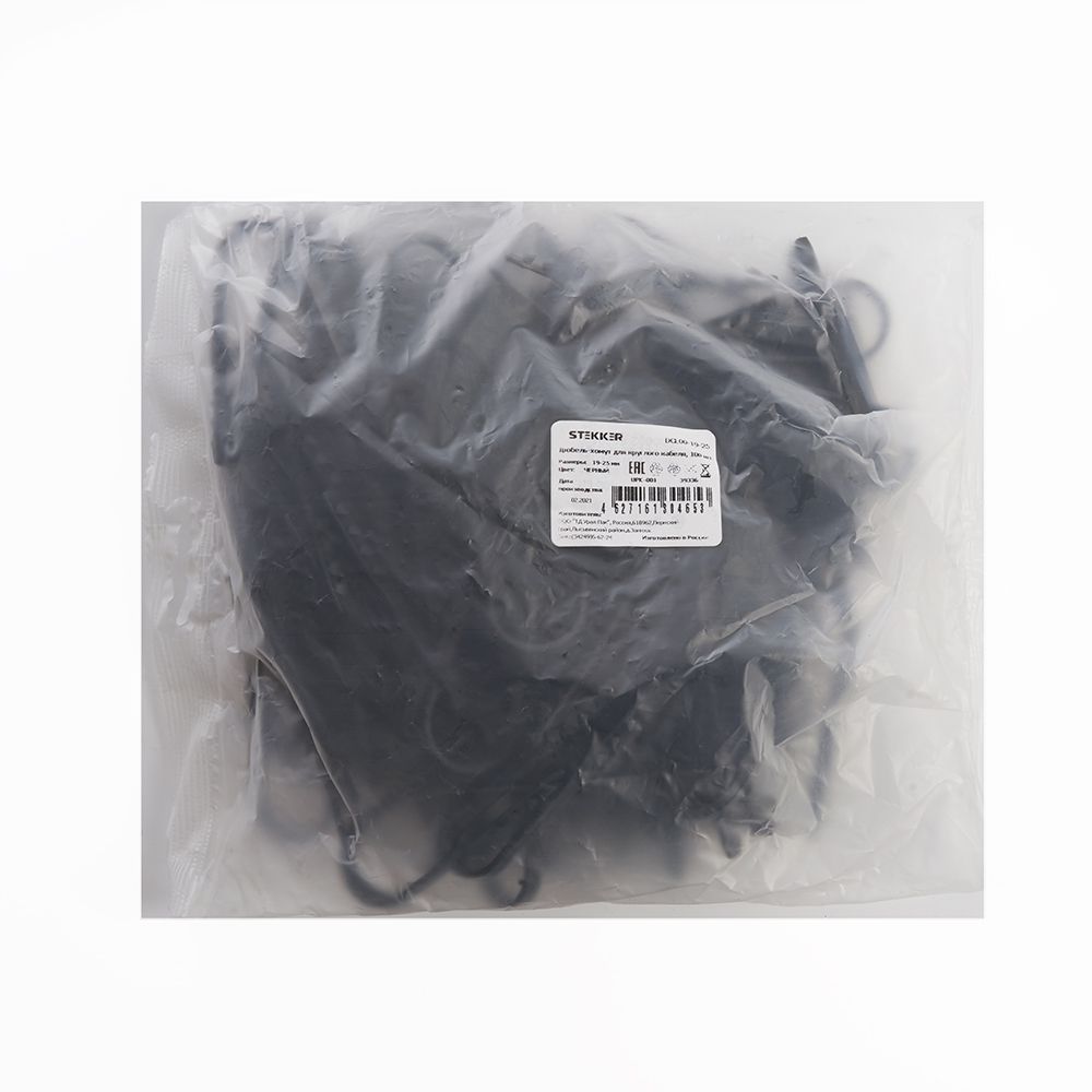 Дюбель-хомут для круглого кабеля (100шт) Stekker 39336, цвет черный - фото 3