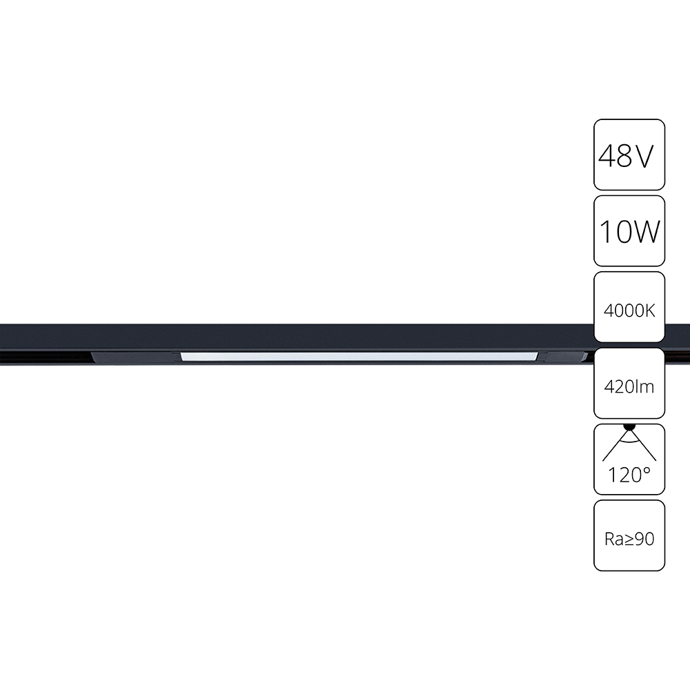 Магнитный трековый светильник Arte Lamp OPTIMA A7263PL-1BK, цвет чёрный - фото 1