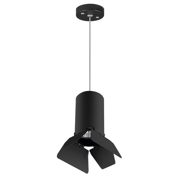 Точечный подвесной светильник Lightstar RULLO RP437437, цвет черный - фото 1