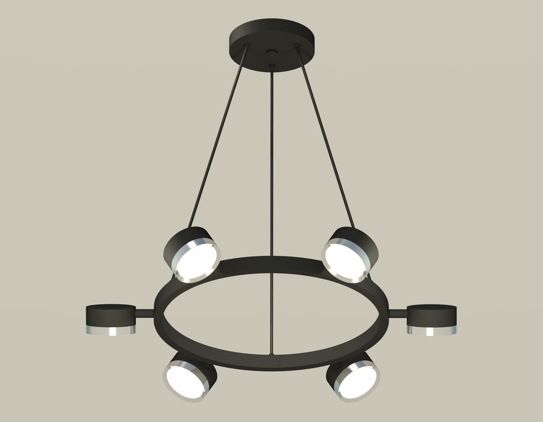 Подвесная люстра Ambrella light TRADITIONAL XB9193151, цвет черный;серебристый - фото 1